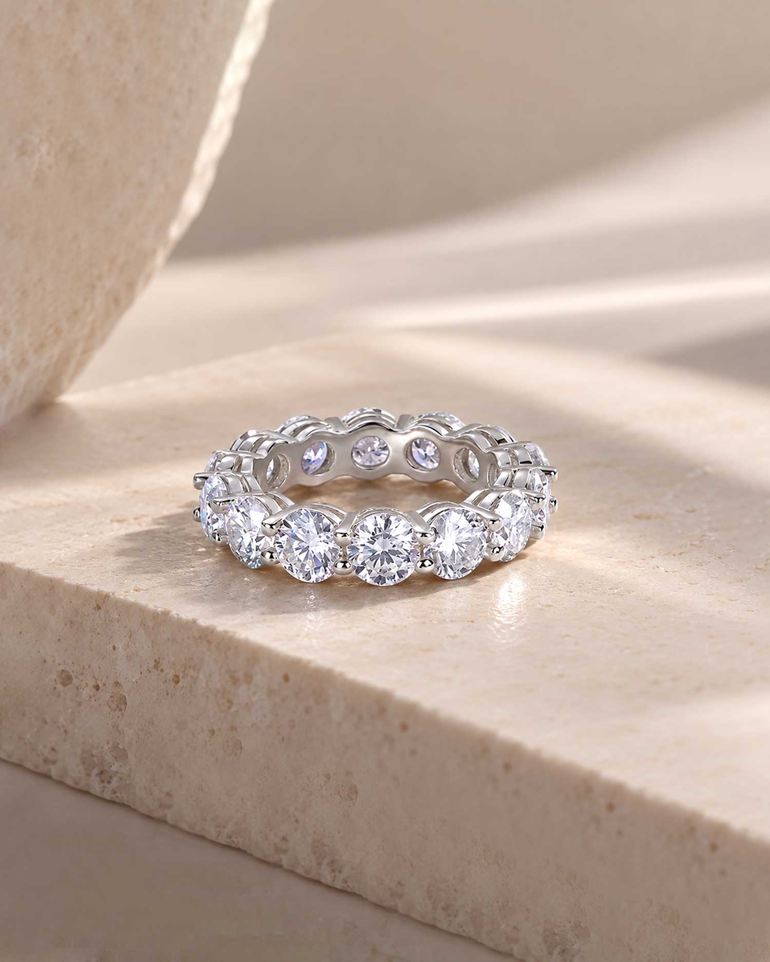 Lucia – Silver Moissanite Eternity Ring 3