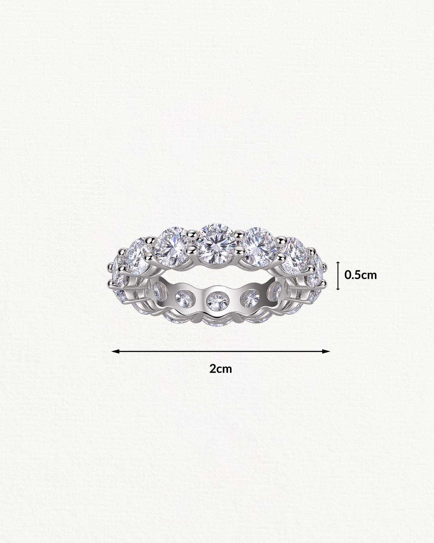 Lucia – Silver Moissanite Eternity Ring 4