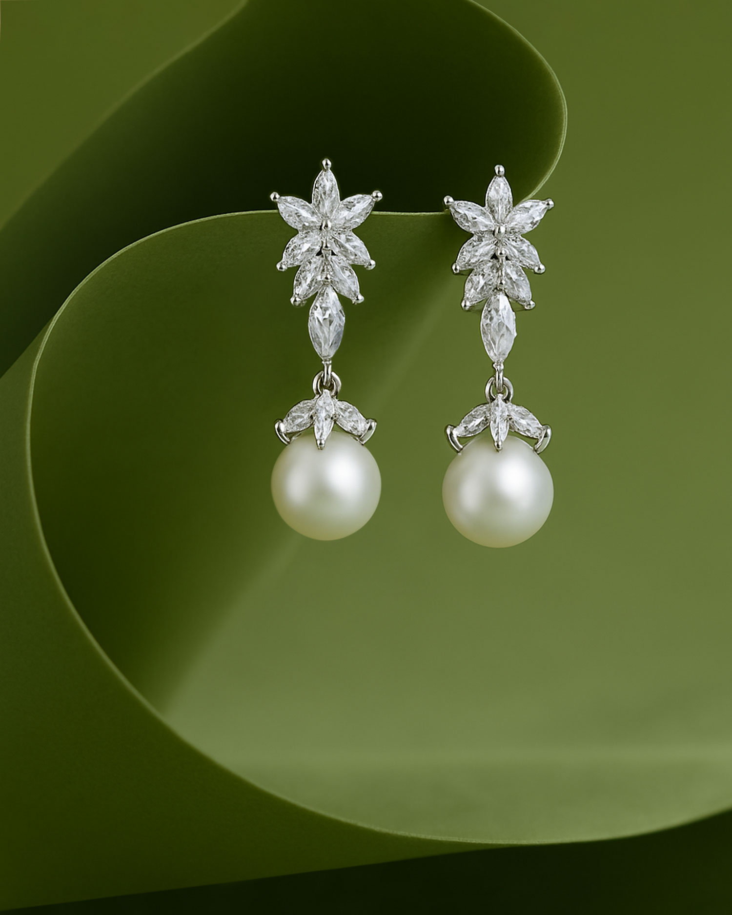 Lumis β Pearl & Zircon Drop Earrings