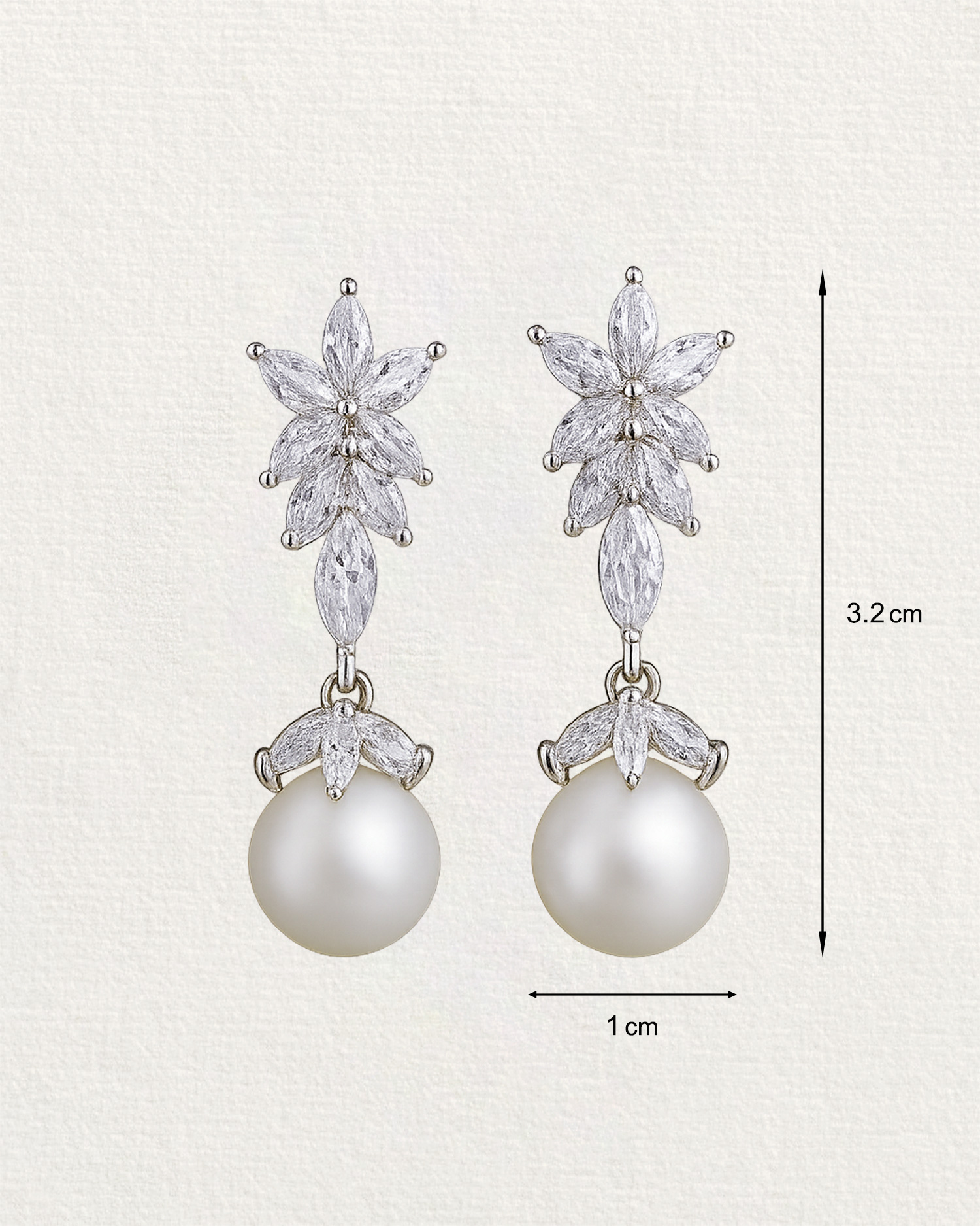 Lumis – Pearl & Zircon Drop Earrings 5