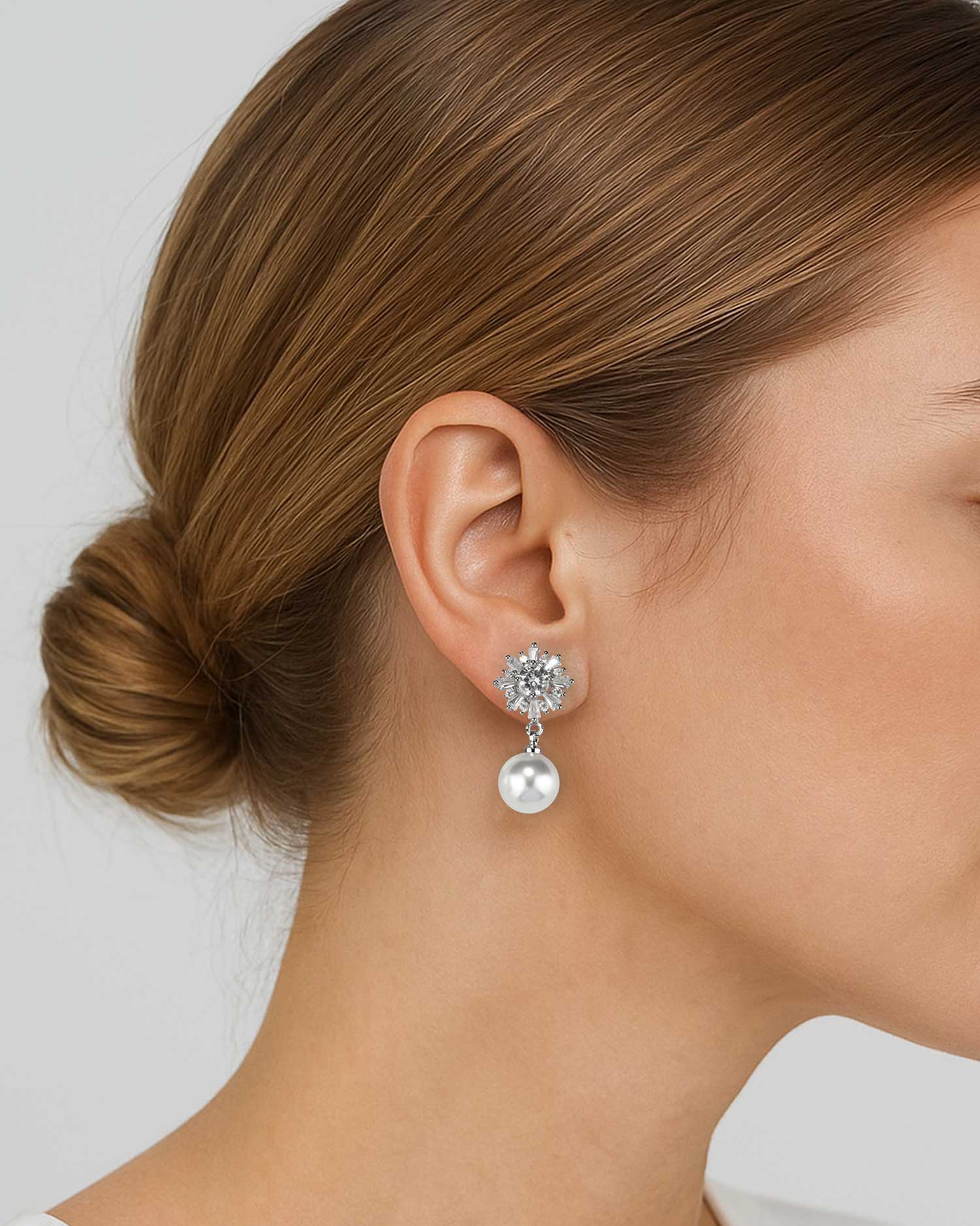 Nivra – Pearl & Zircon Drop Earrings 2