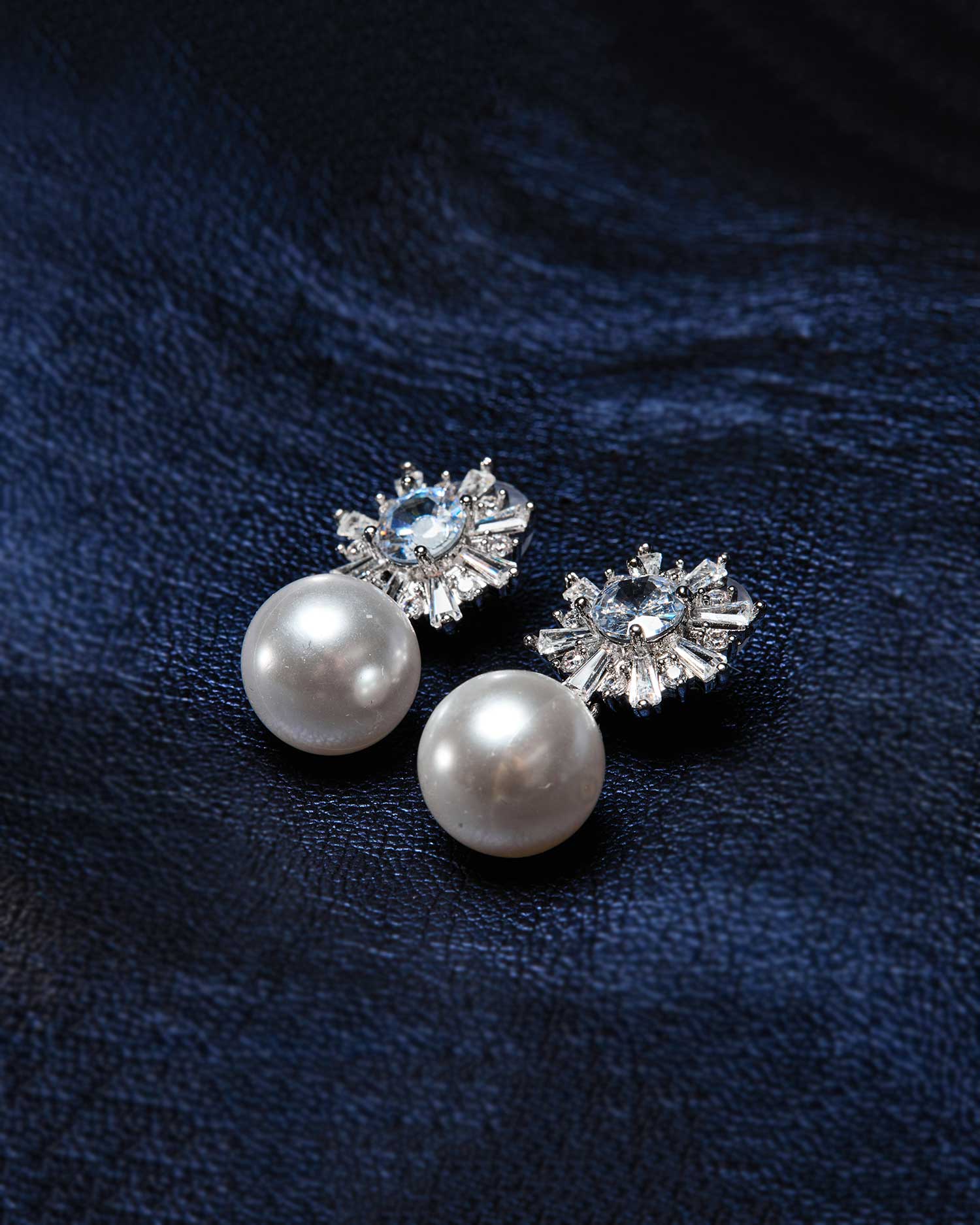 Nivra β Pearl & Zircon Drop Earrings