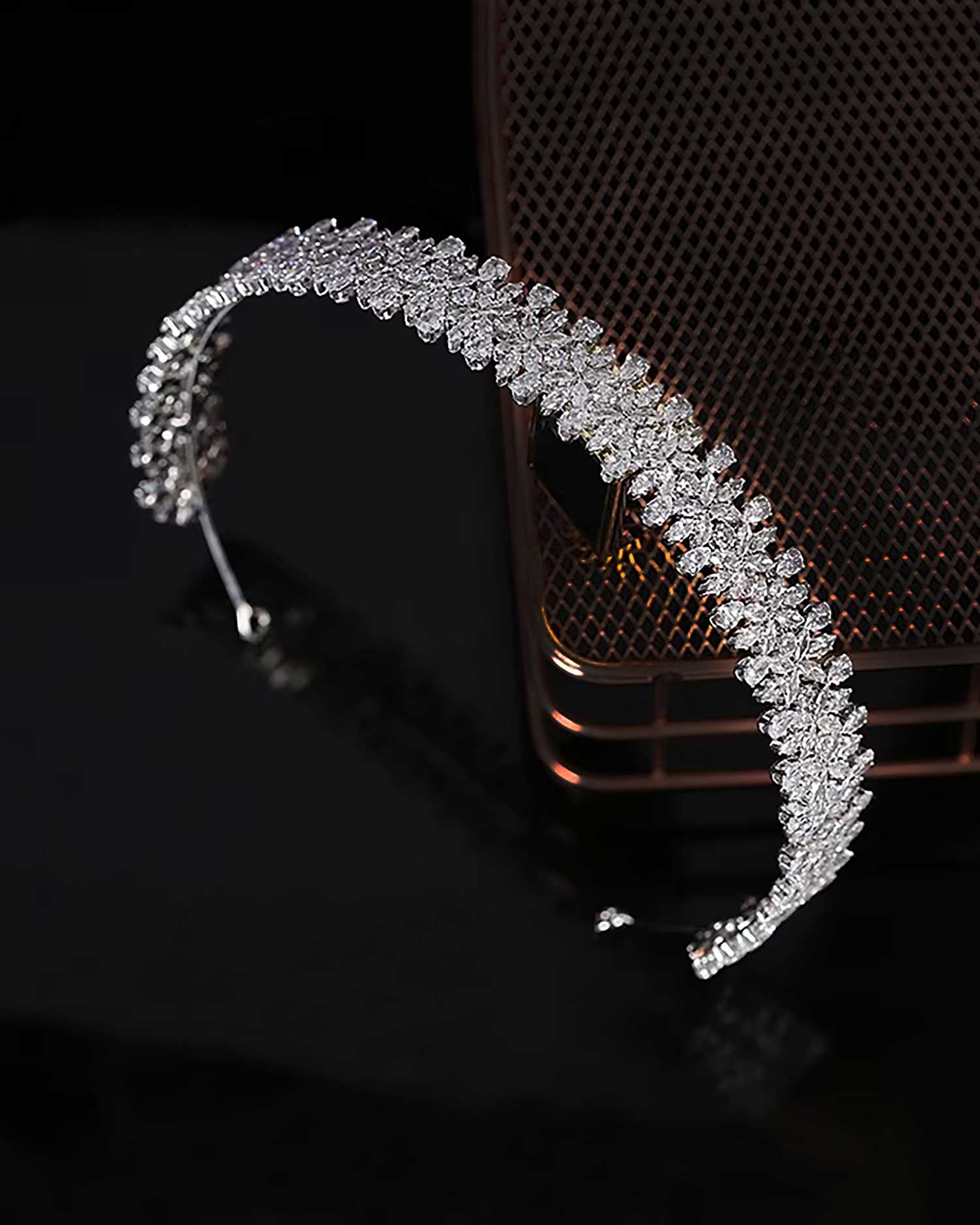 Novira _ Sculpted Crystal Bridal Tiara
