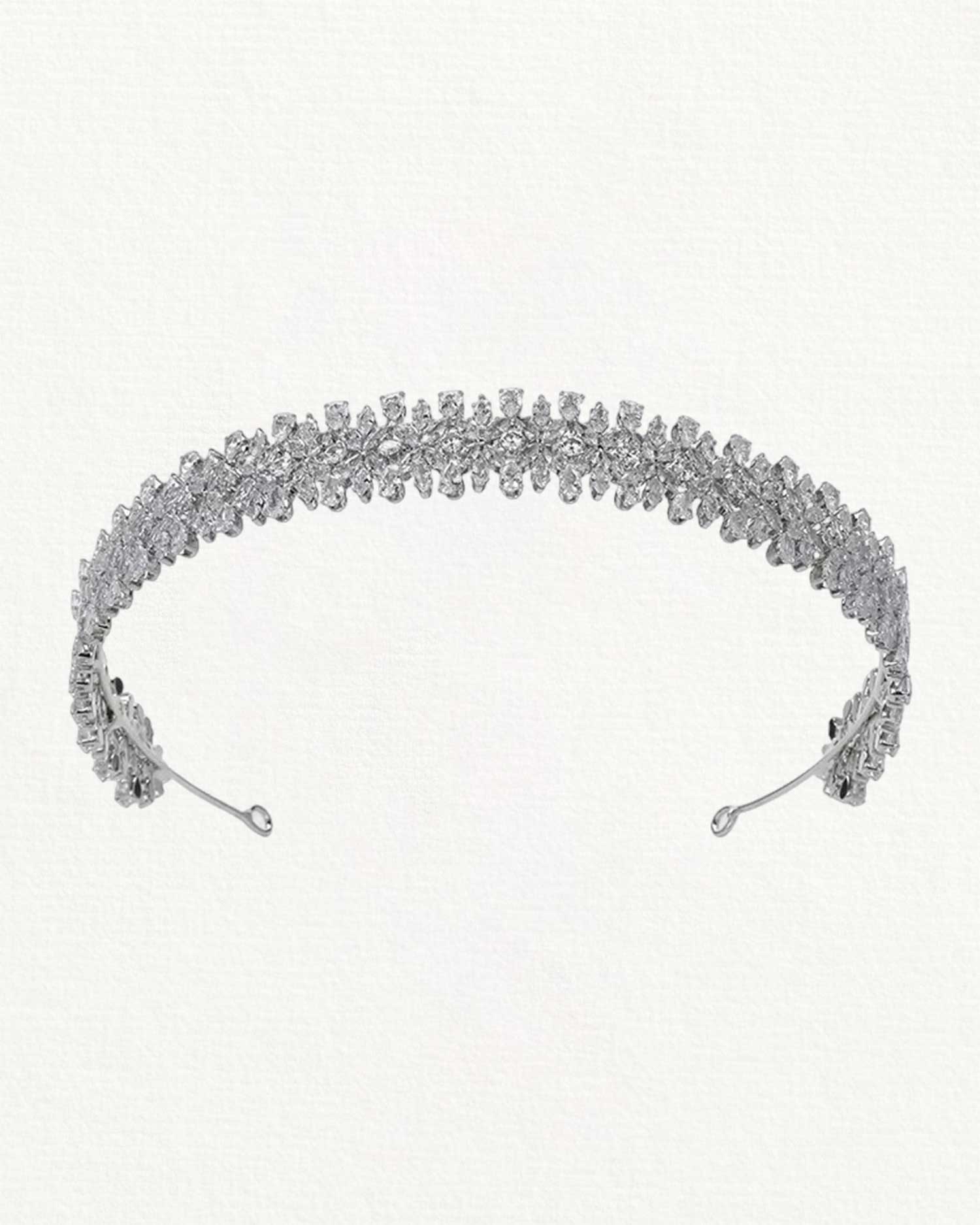 Novira _ Sculpted Crystal Bridal Tiara 4