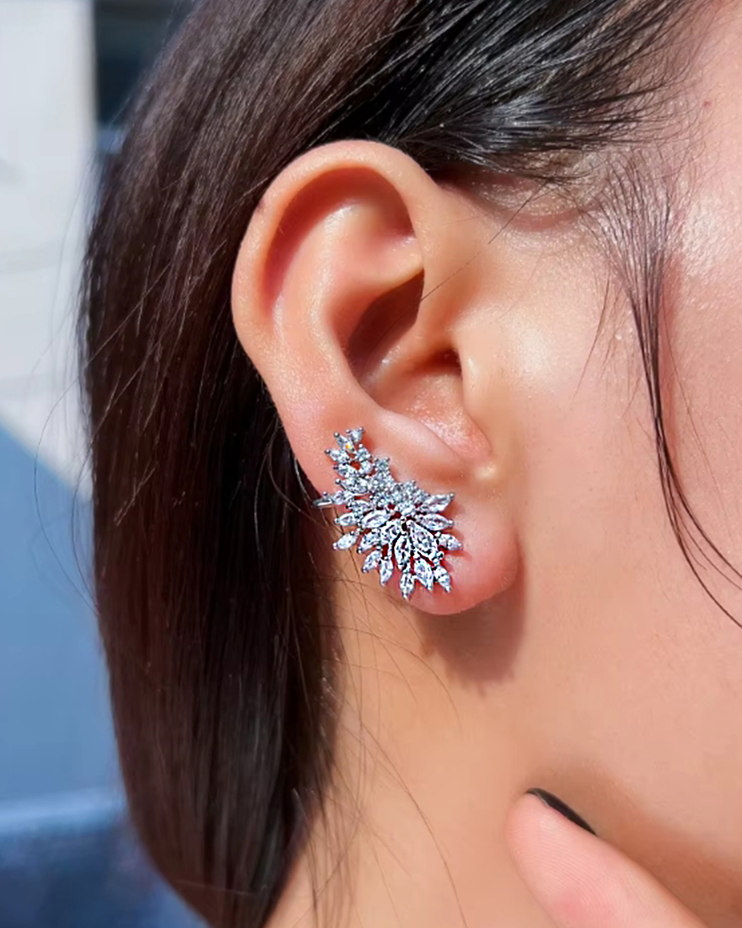 Selvya – Marquise Zircon Stud Earrings 2