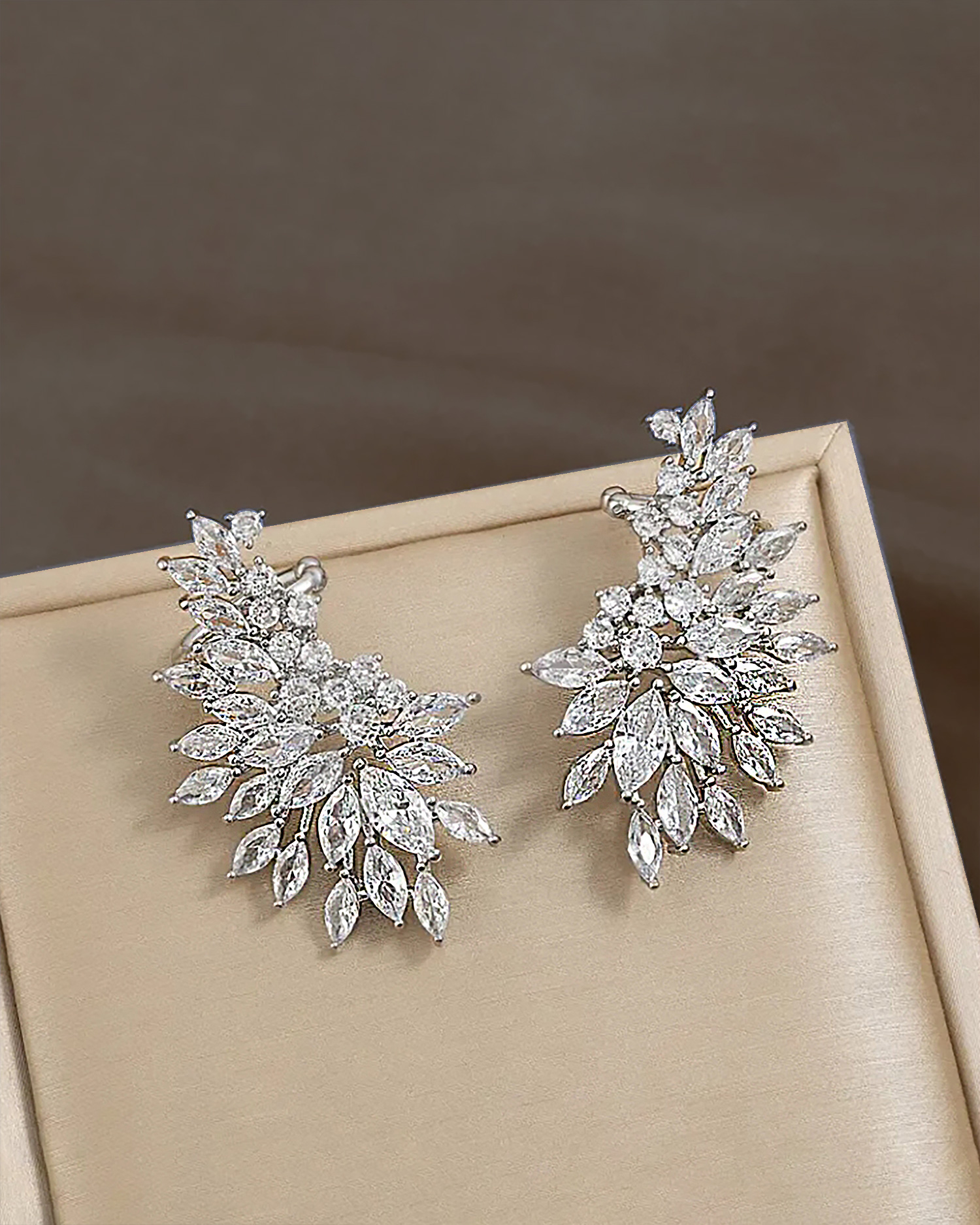 Selvya – Marquise Zircon Stud Earrings 3