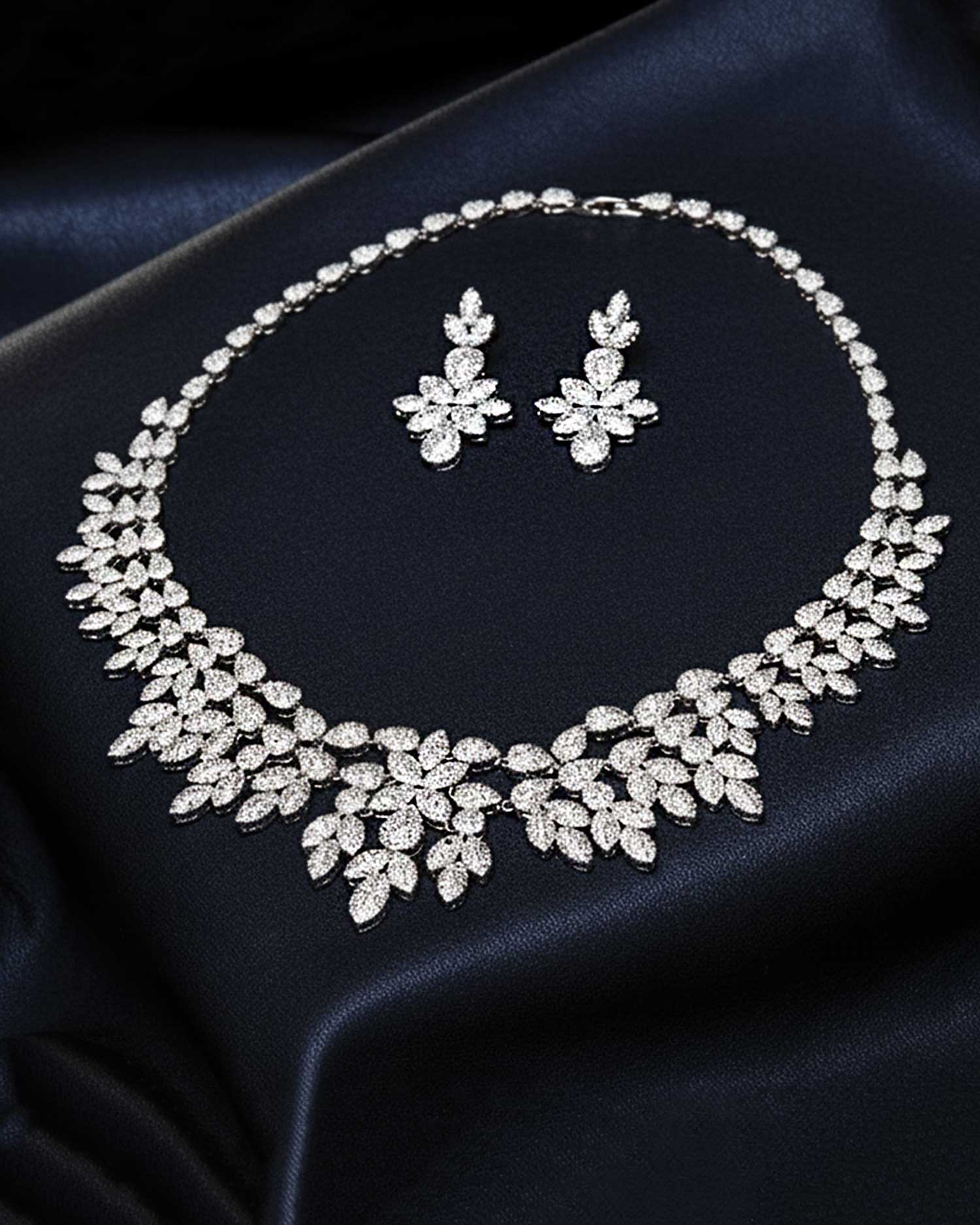 Seren β Floral Zircon Bridal Set