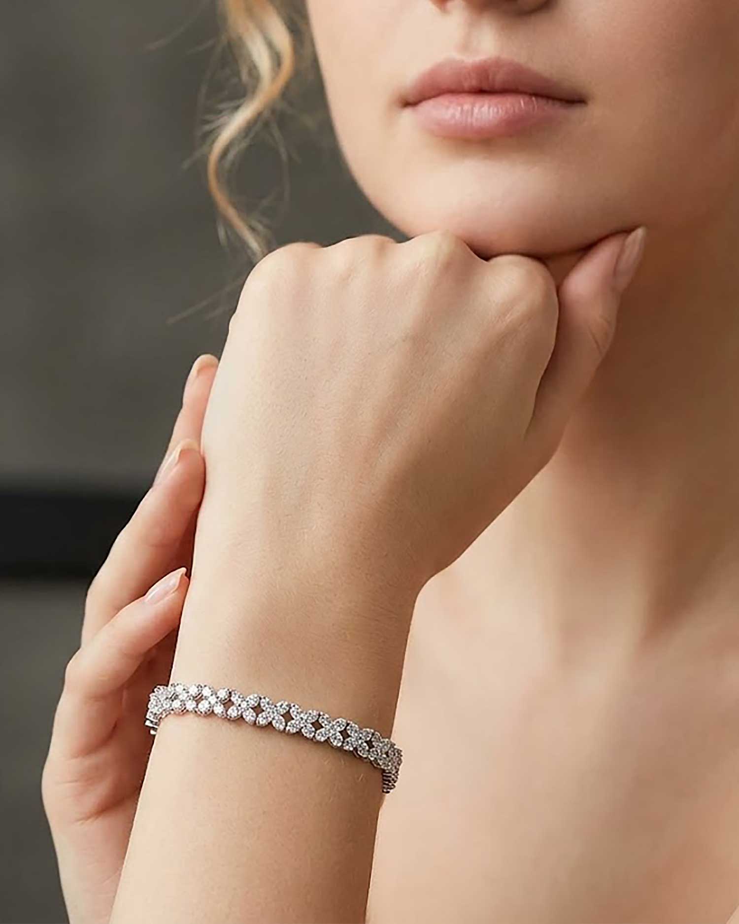 Solene – Floral Zircon Tennis Bracelet 2