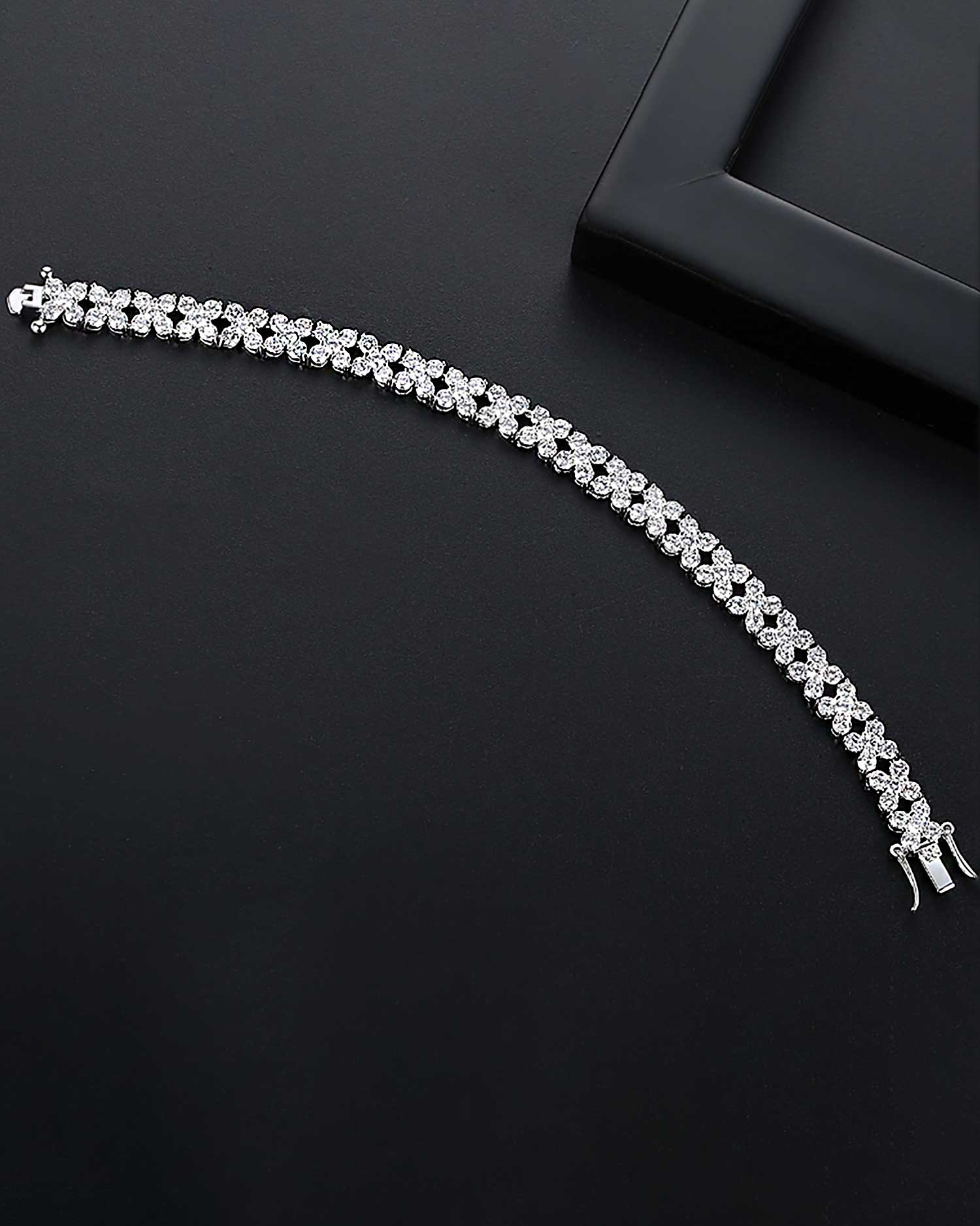 Solene – Floral Zircon Tennis Bracelet 4