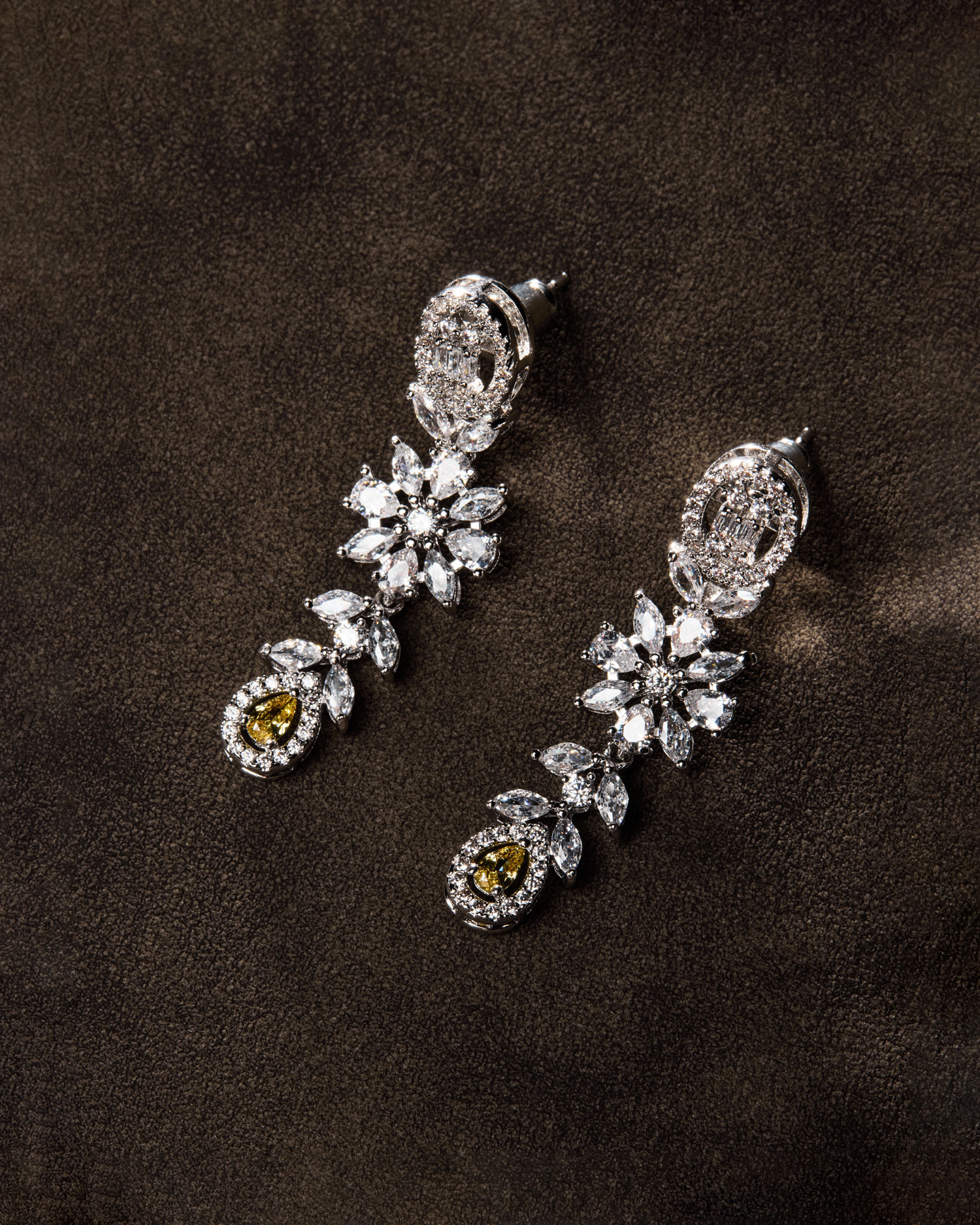 Solis – Yellow & White Zircon Bridal Set 3