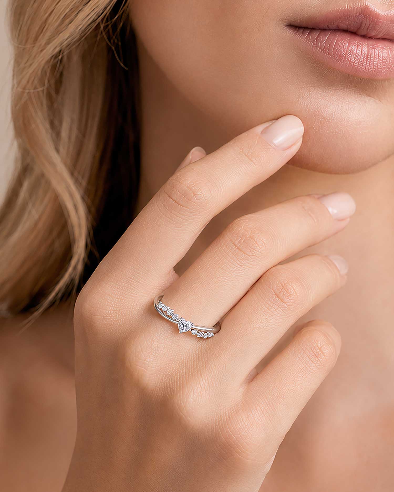 Veya – Heart Zircon Silver Ring 4