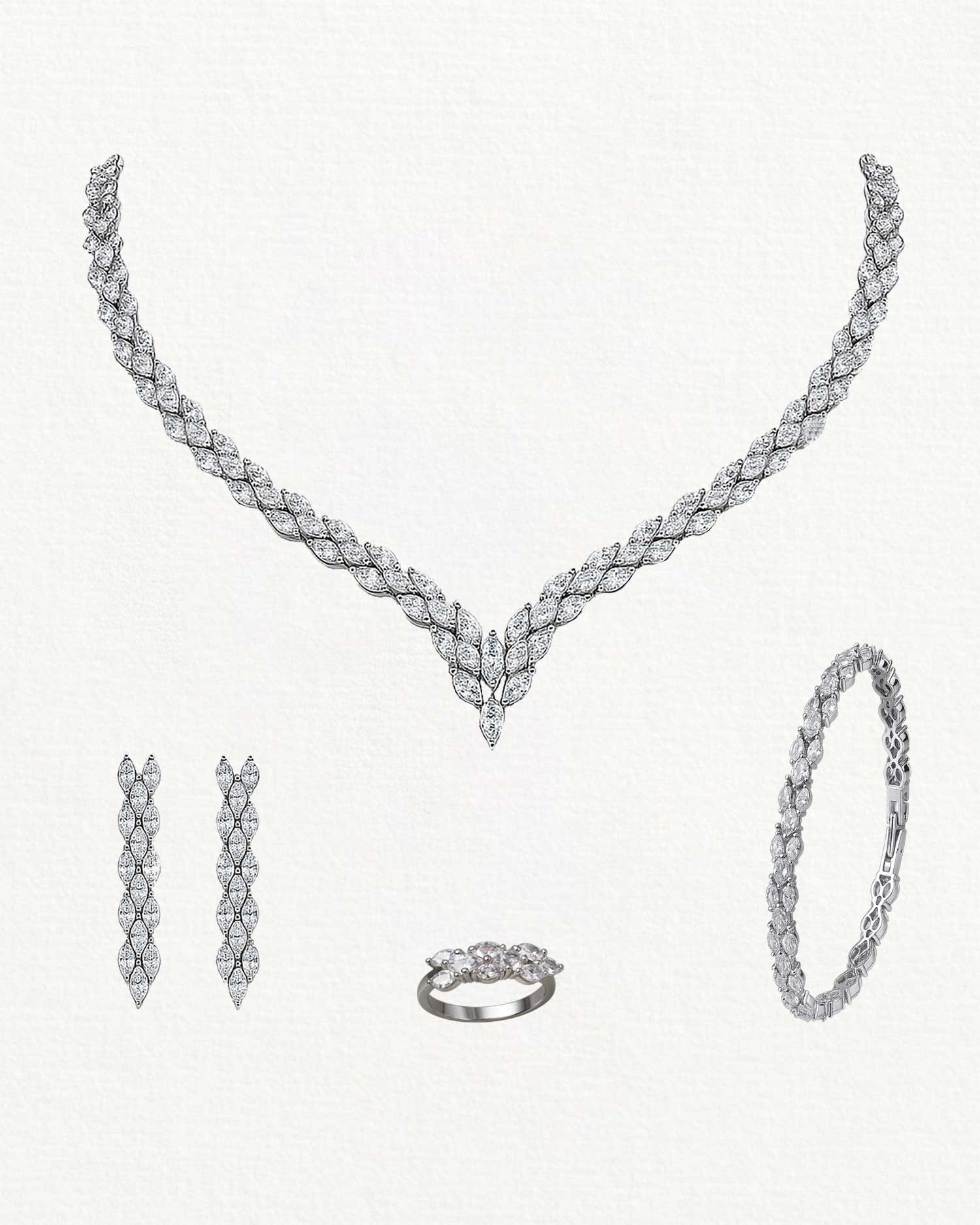 Vionne – Marquise Cluster Zircon Set 5