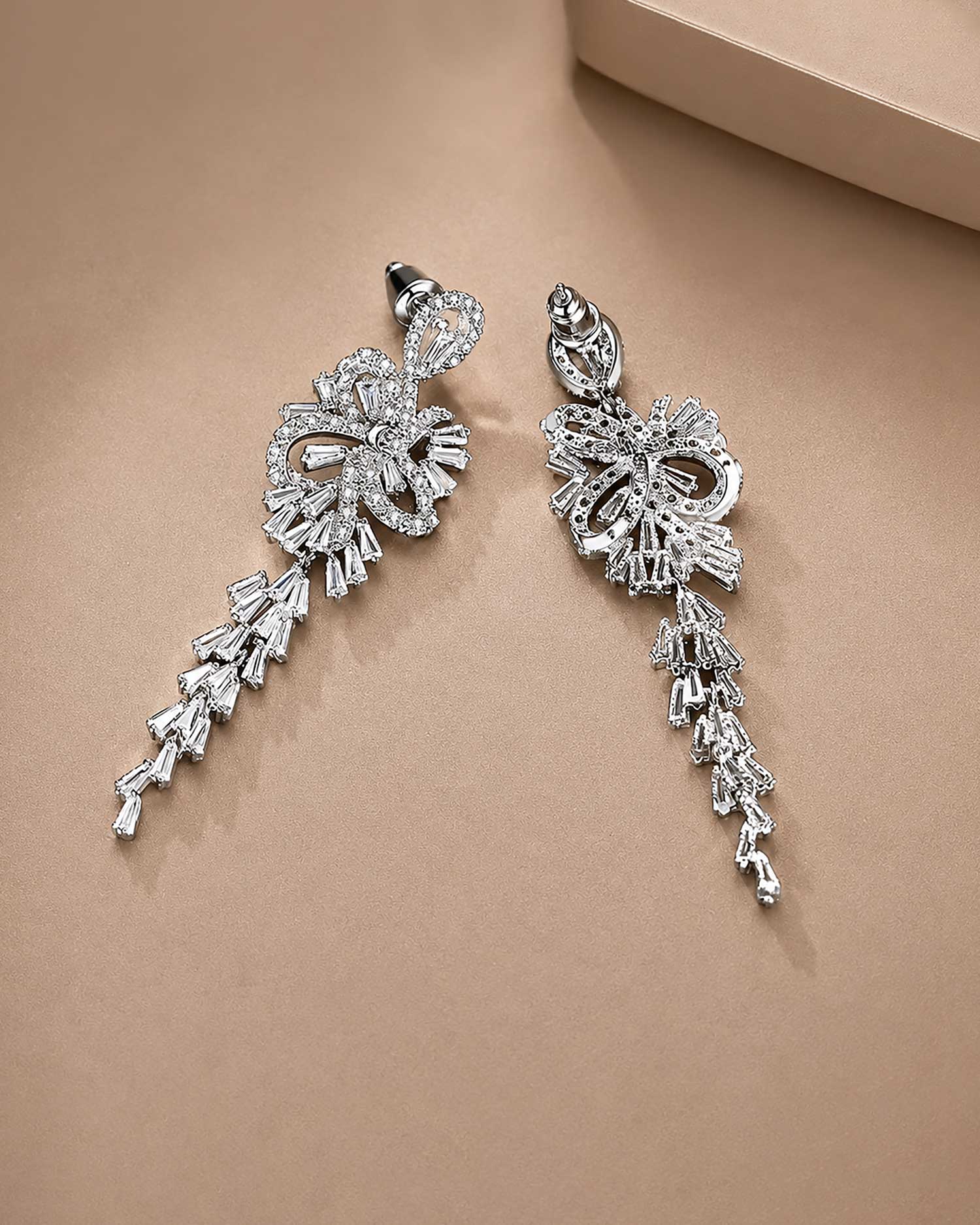 Viora – Zircon Bridal Drop Earrings 3
