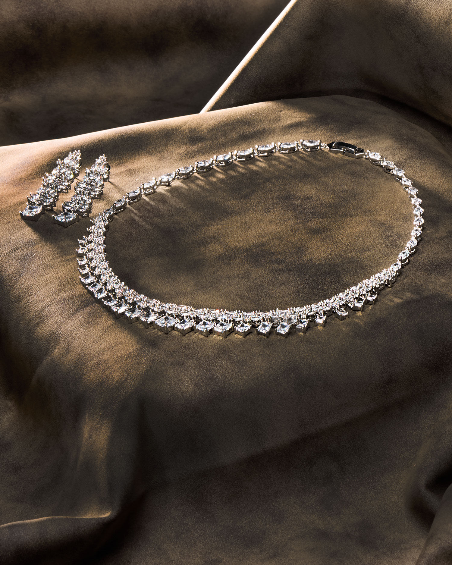 Zerina β Vintage Flower Zircon Bridal Set