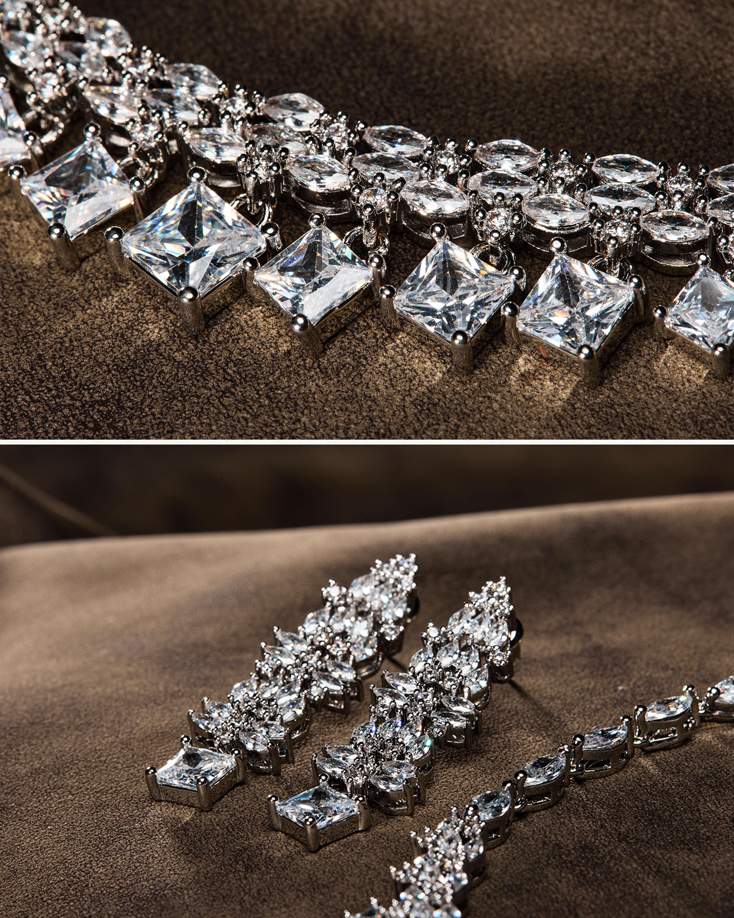 Zerina – Vintage Flower Zircon Bridal Set 2