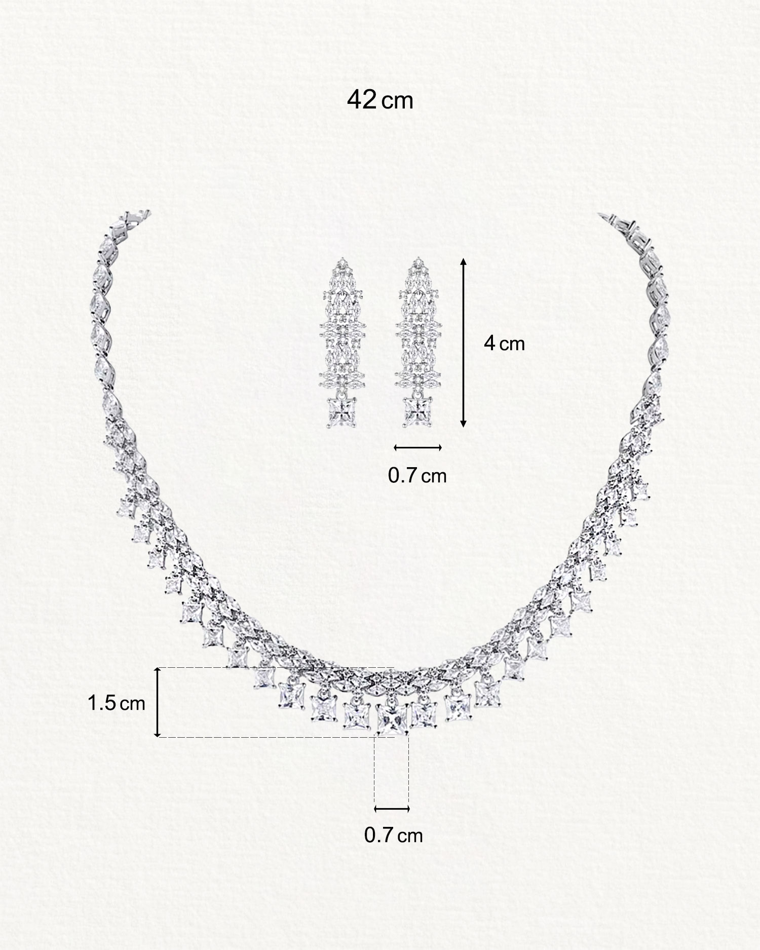 Zerina – Vintage Flower Zircon Bridal Set 5