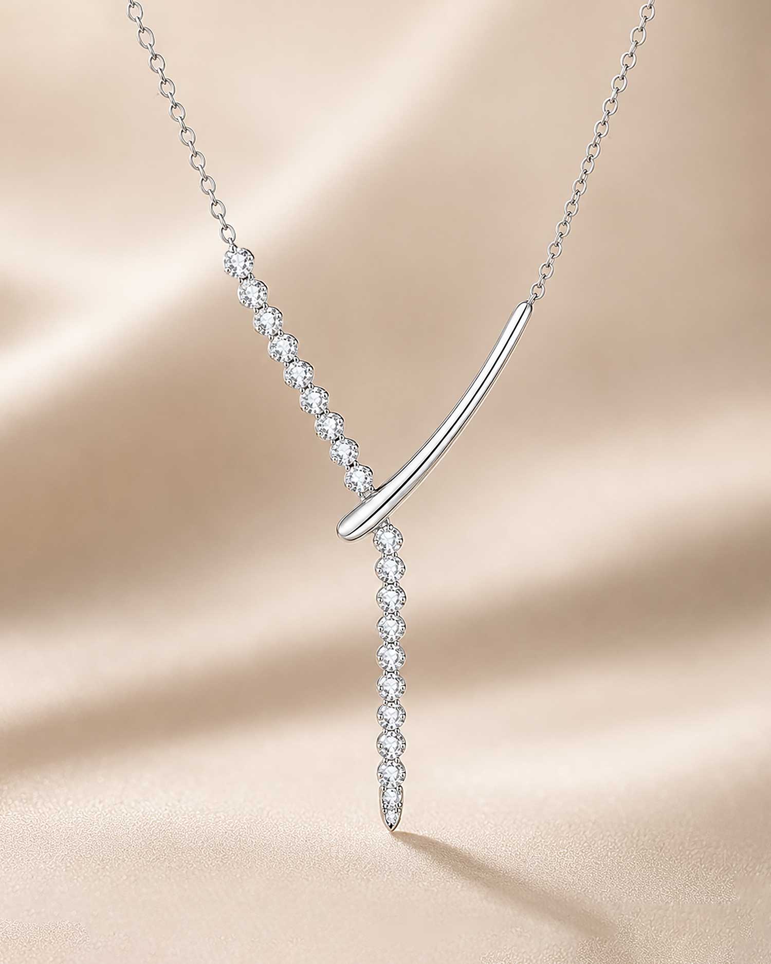 Lioris – Moissanite Y Lariat Necklace