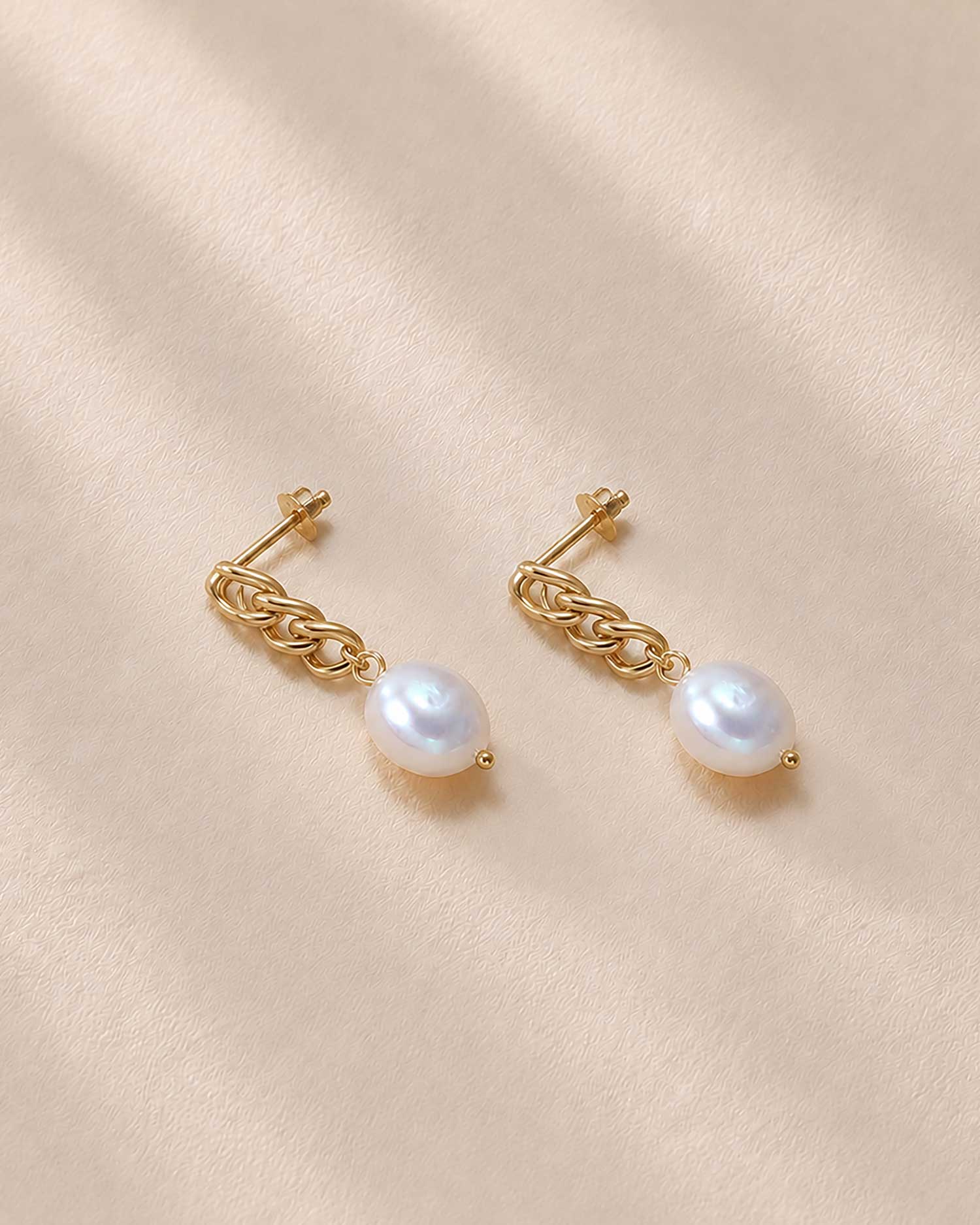 Celia – Freshwater Baroque Pearl Drop Earrings 2
