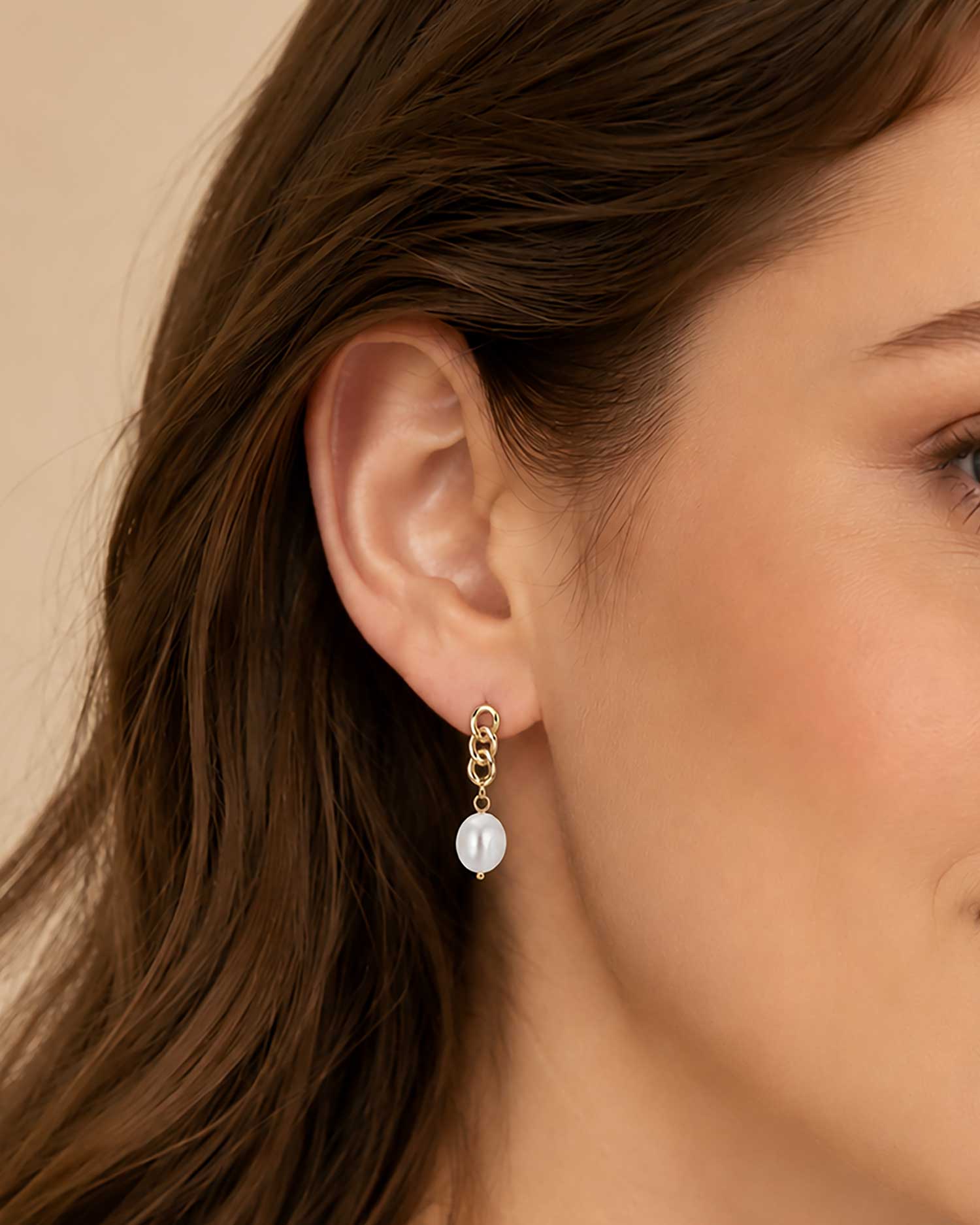 Celia – Freshwater Baroque Pearl Drop Earrings