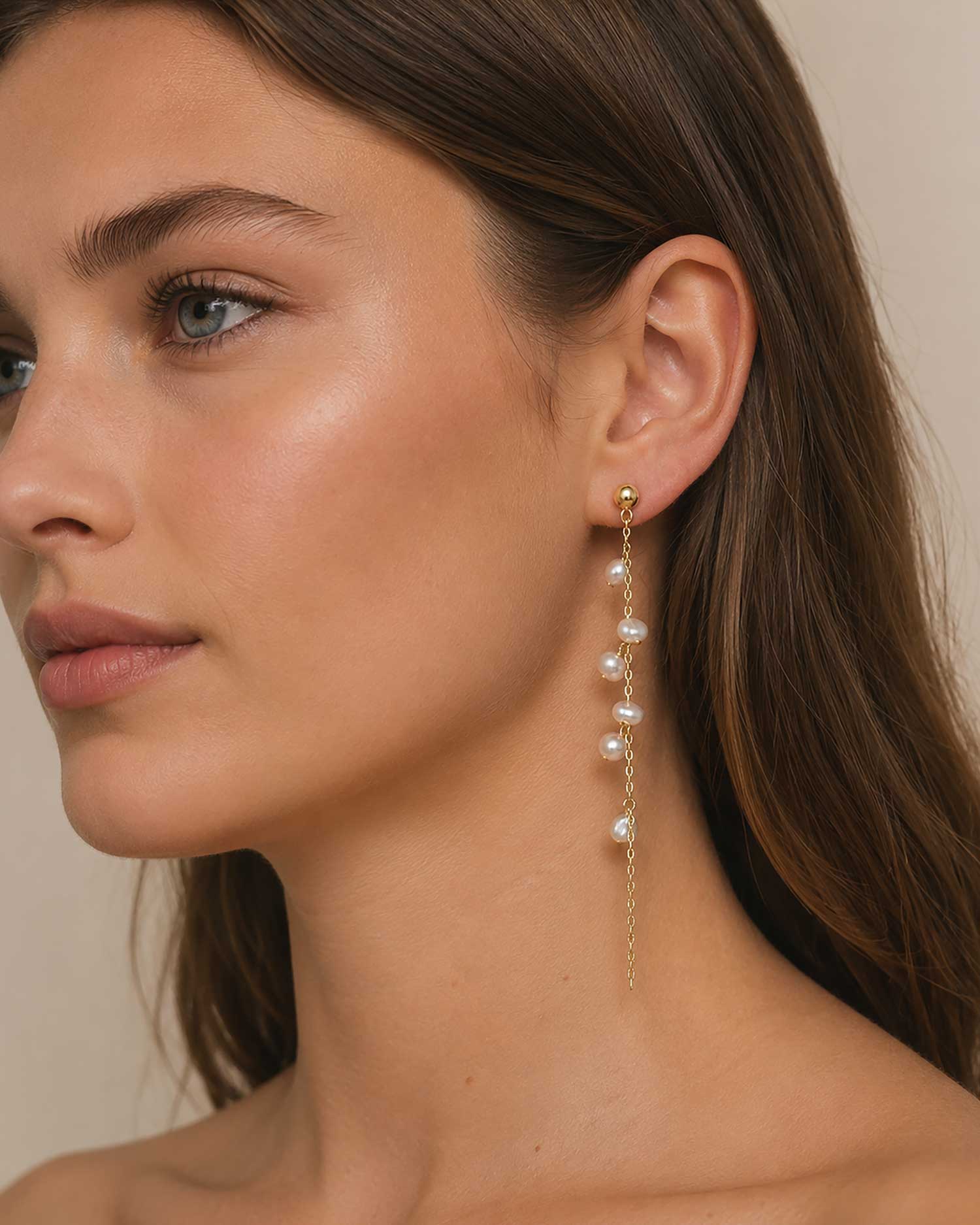 Elin – Freshwater Pearl Drop Earrings