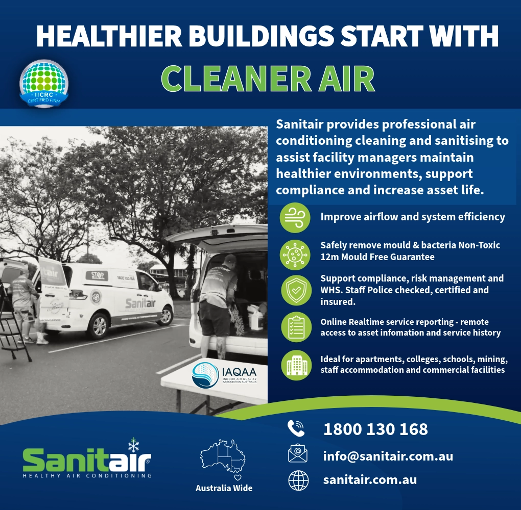 Air Conditioning Cleaning - Sanitair Supports Facility Managers Australia Wide blog cover