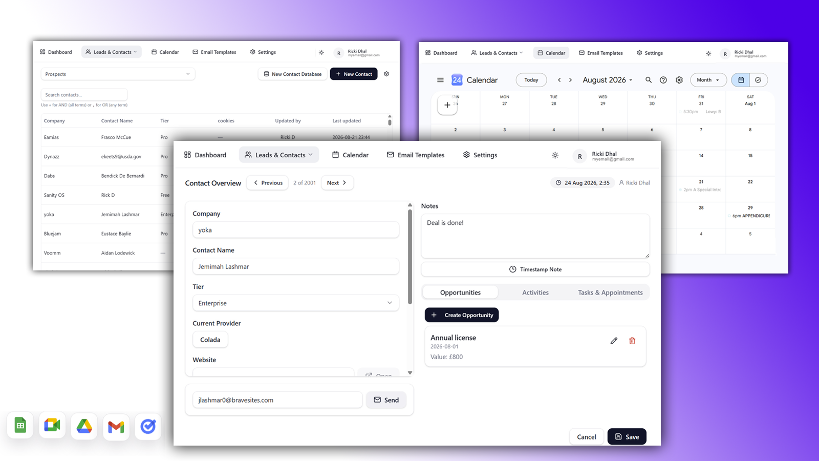 Google Sheets CRM