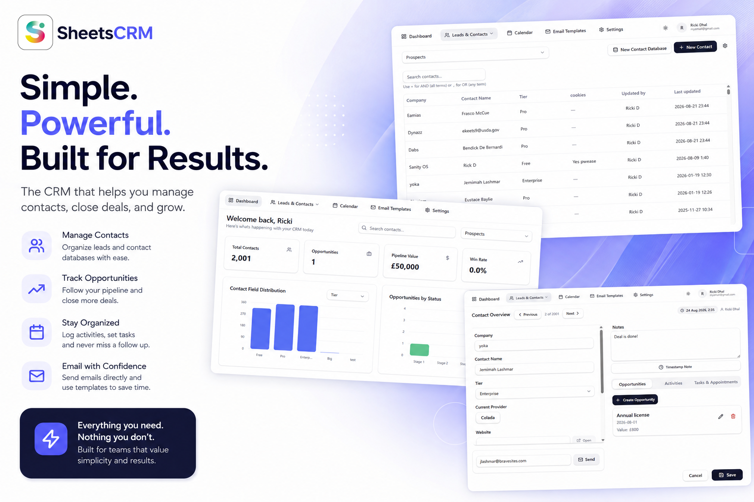 Google Sheets CRM