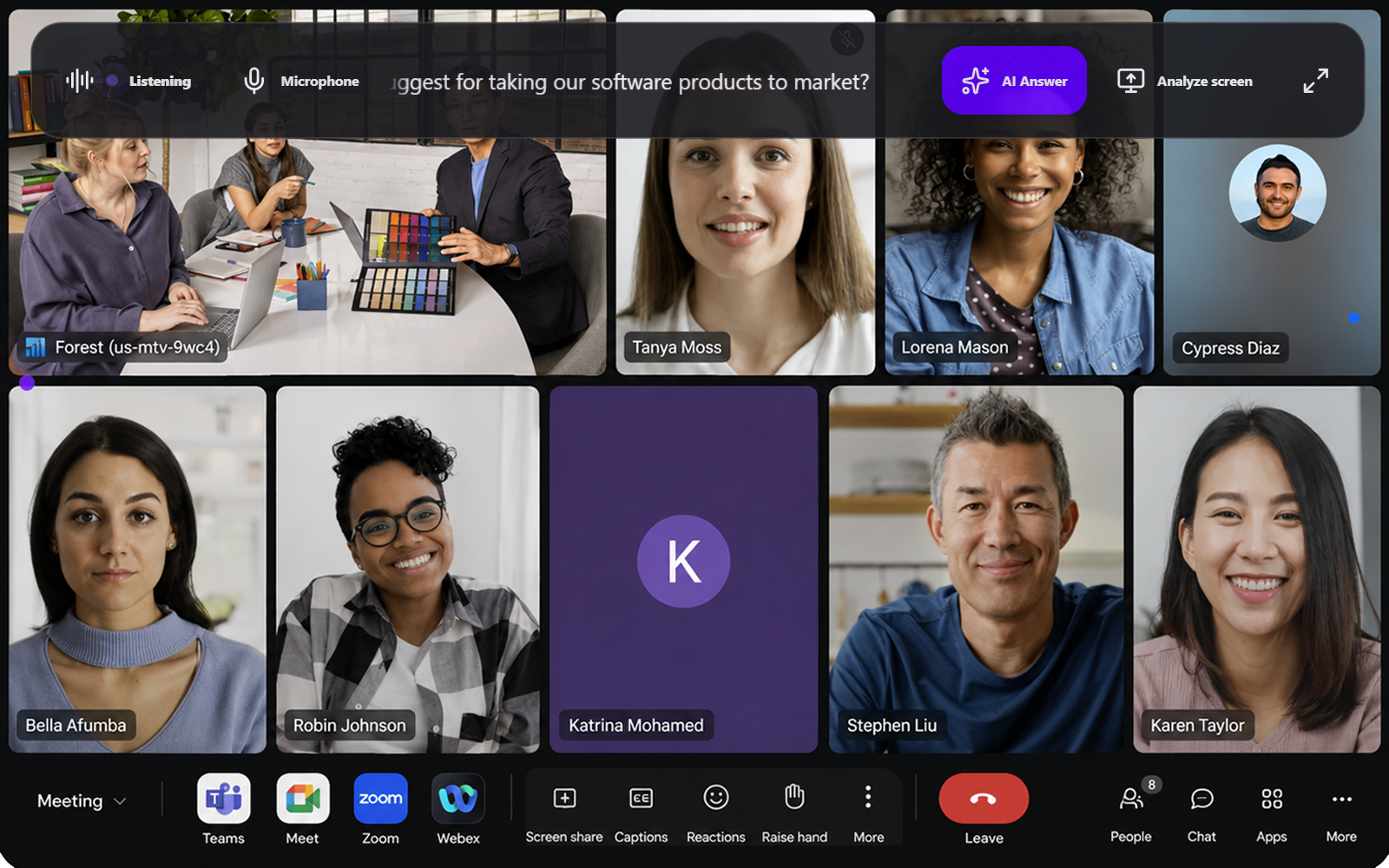 Meeting assistant AI