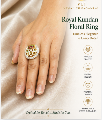 Kundan Floral Ring