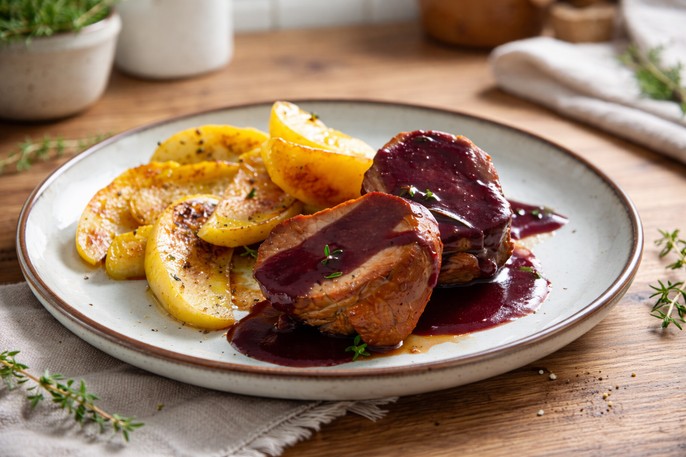Filetto di maiale con salsa al vino bianco