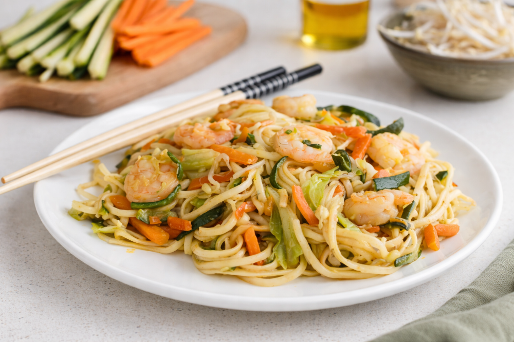 Noodles con verdure