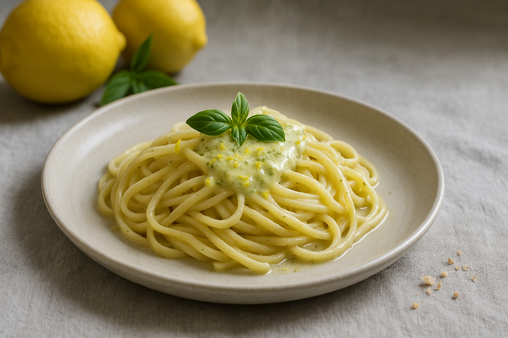 Fettuccine al pesto di limone 