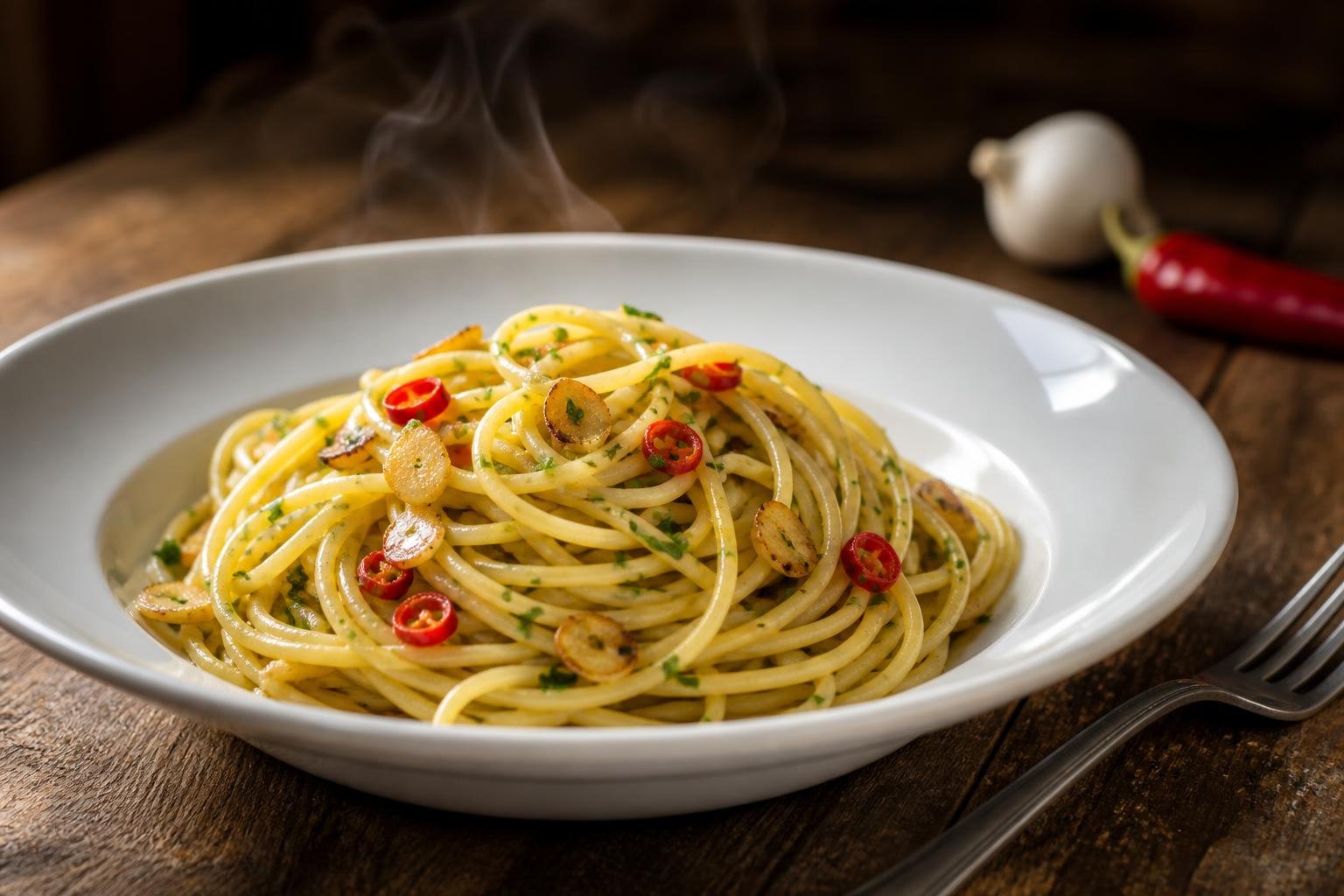 Spaghetti aglio, olio e peperoncino