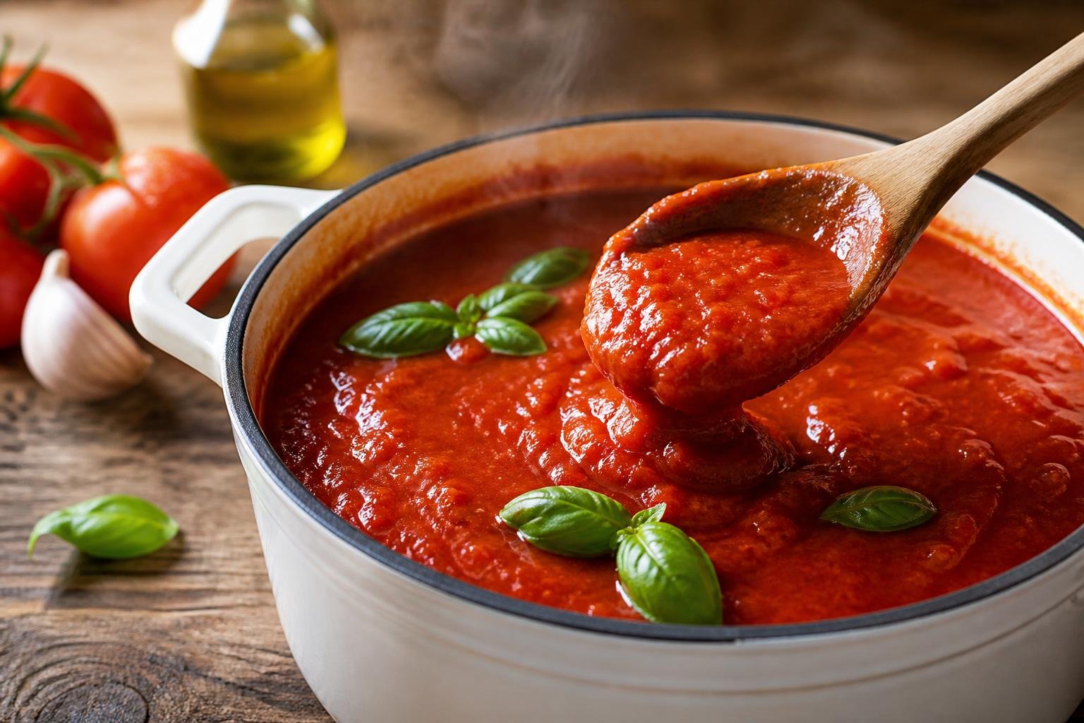 Sugo di pomodoro al basilico