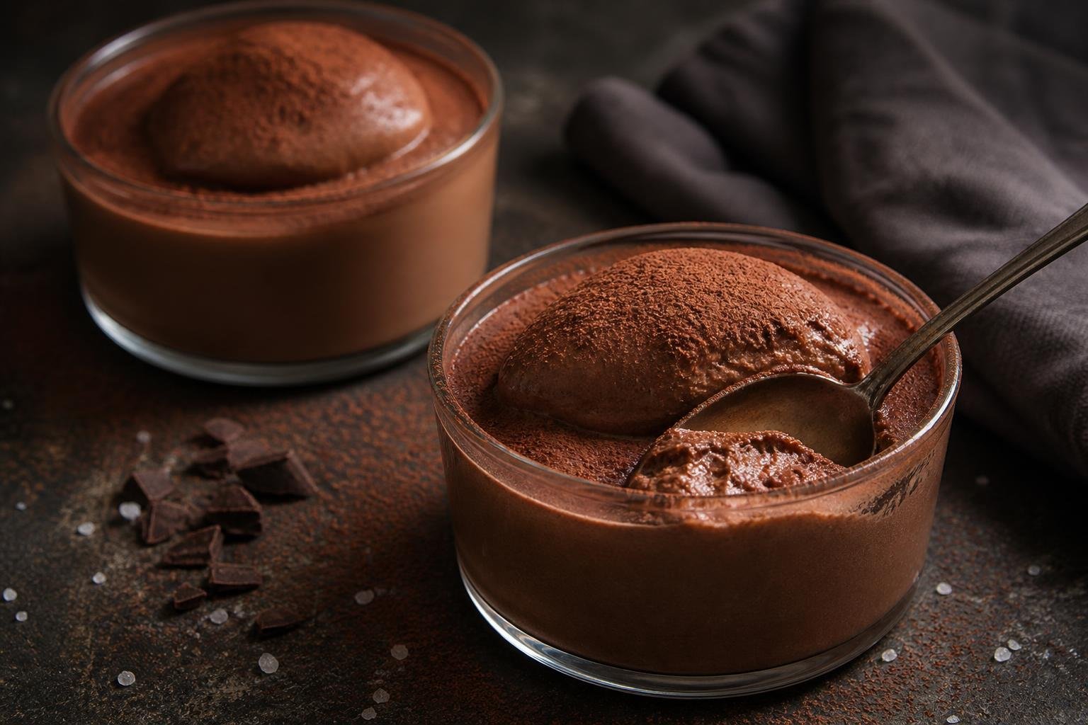 Mousse al cioccolato fondente