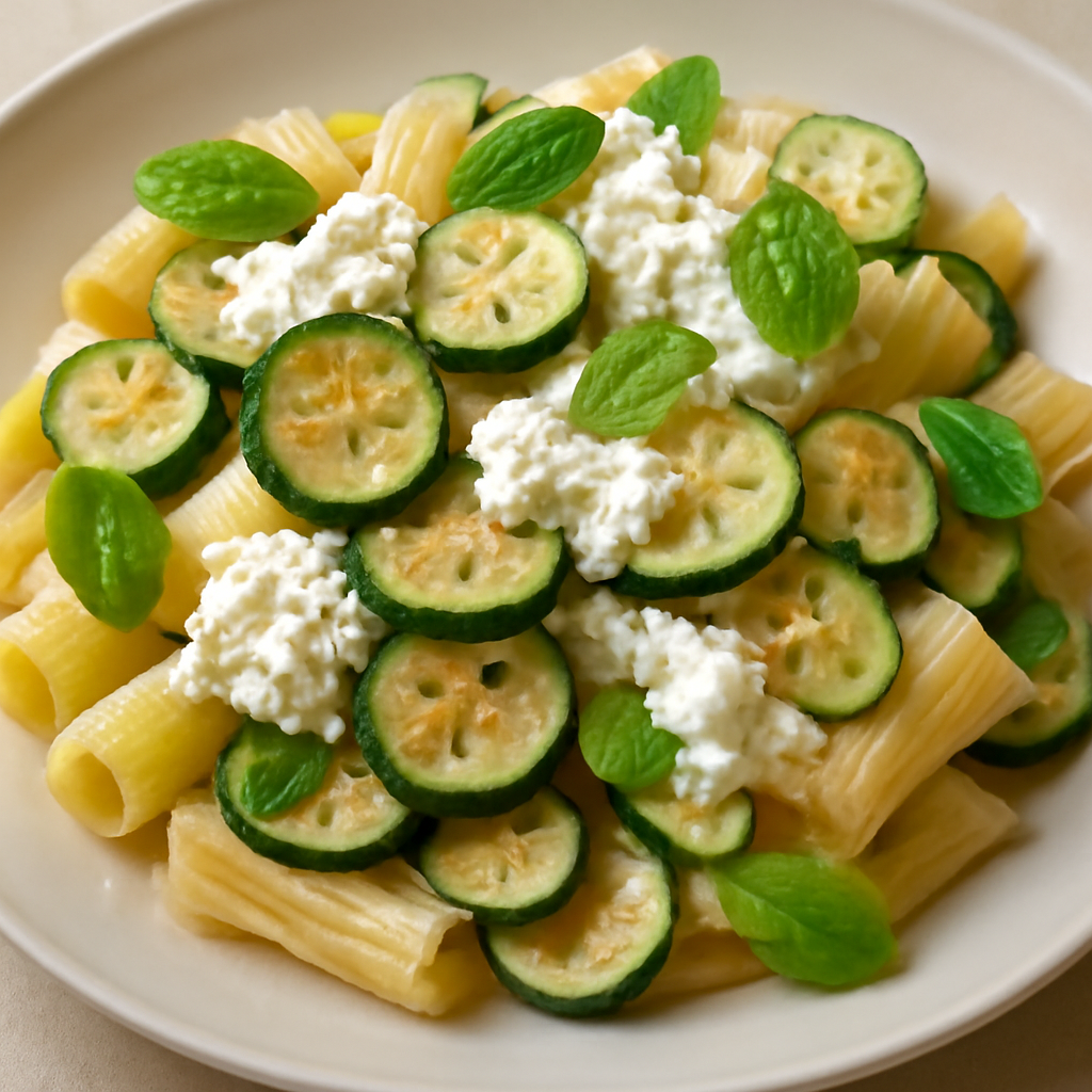 Foto di Pasta con zucchine, menta e ricotta