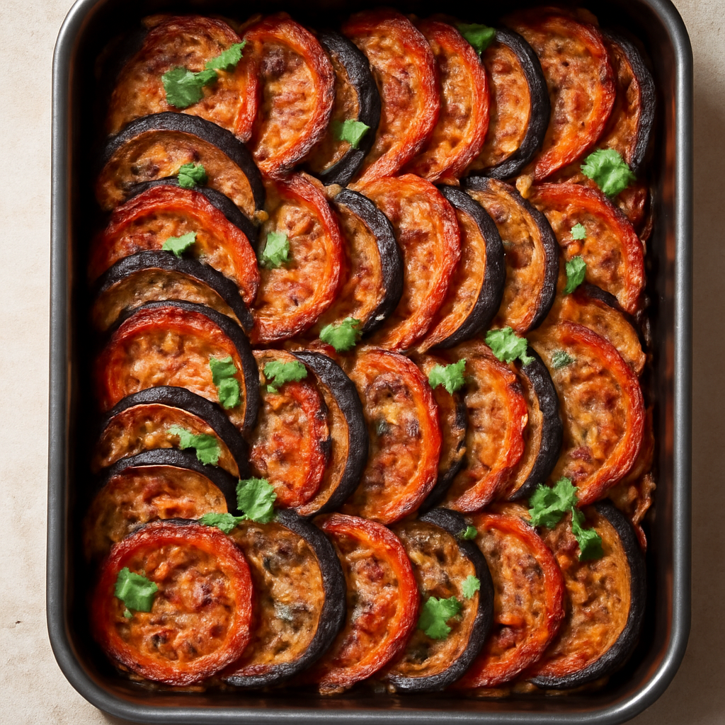 Teglia di melanzane e pomodori al forno