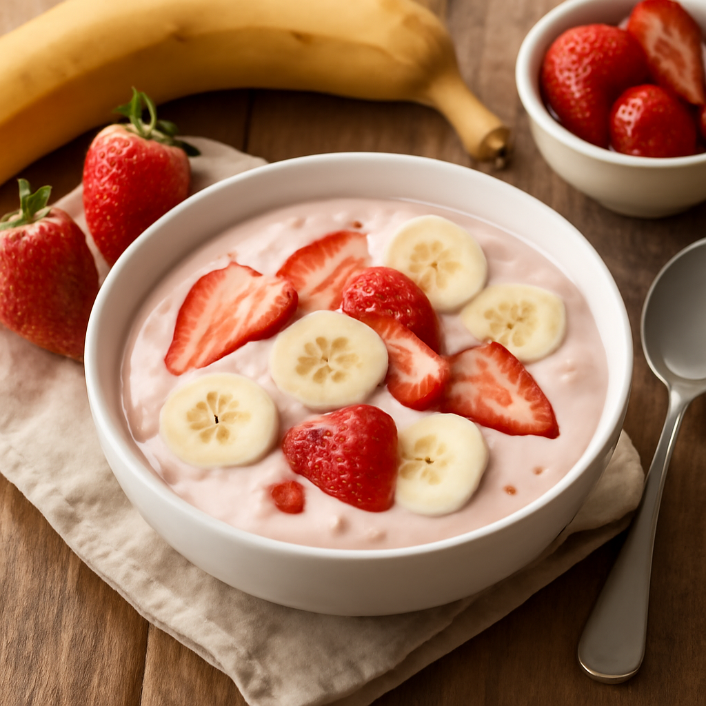 Yogurt alle fragole e banane