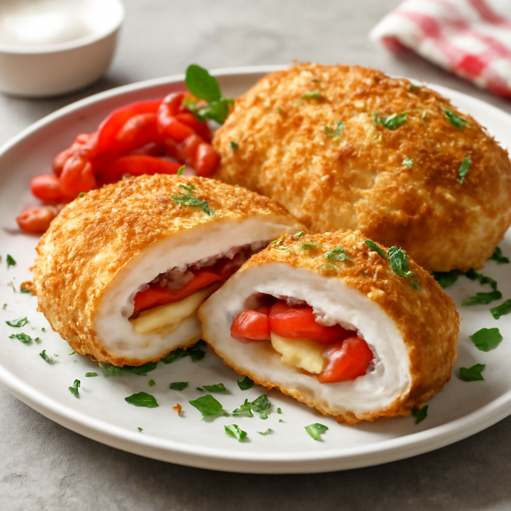 Foto di Cordon bleu di pollo con peperone