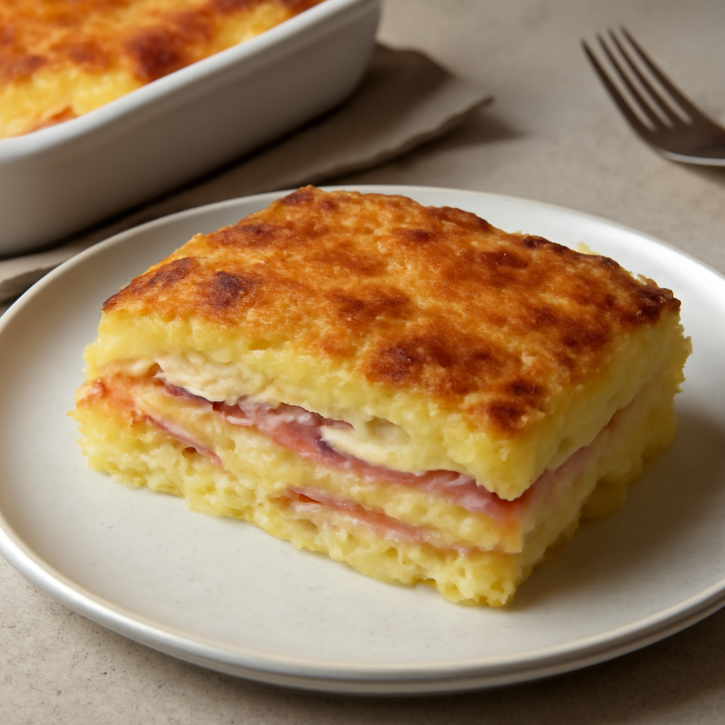 Sformato di patate, prosciutto e formaggio