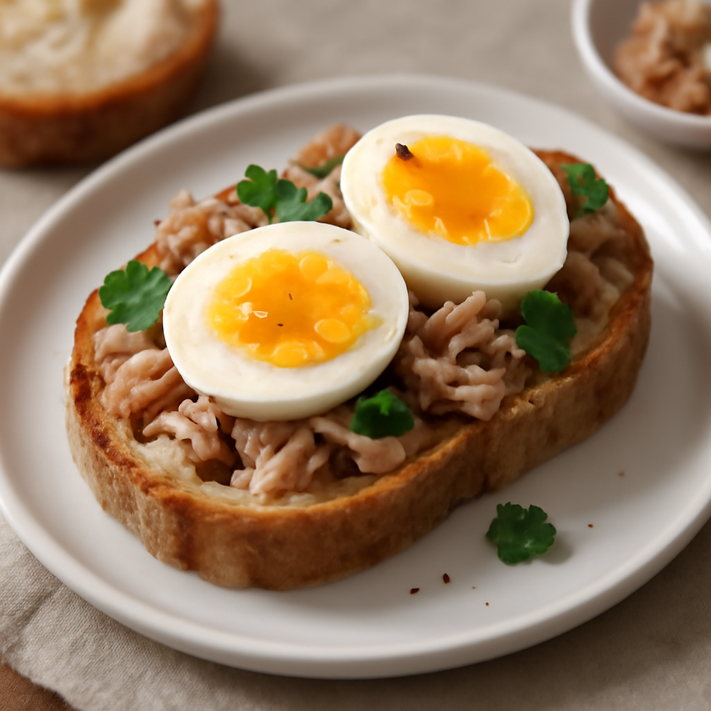 Foto di Pane con tonno e uova