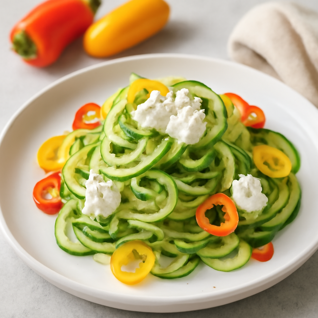 Foto di Spaghetti di zucchine con peperoncini dolci e Philadelphia