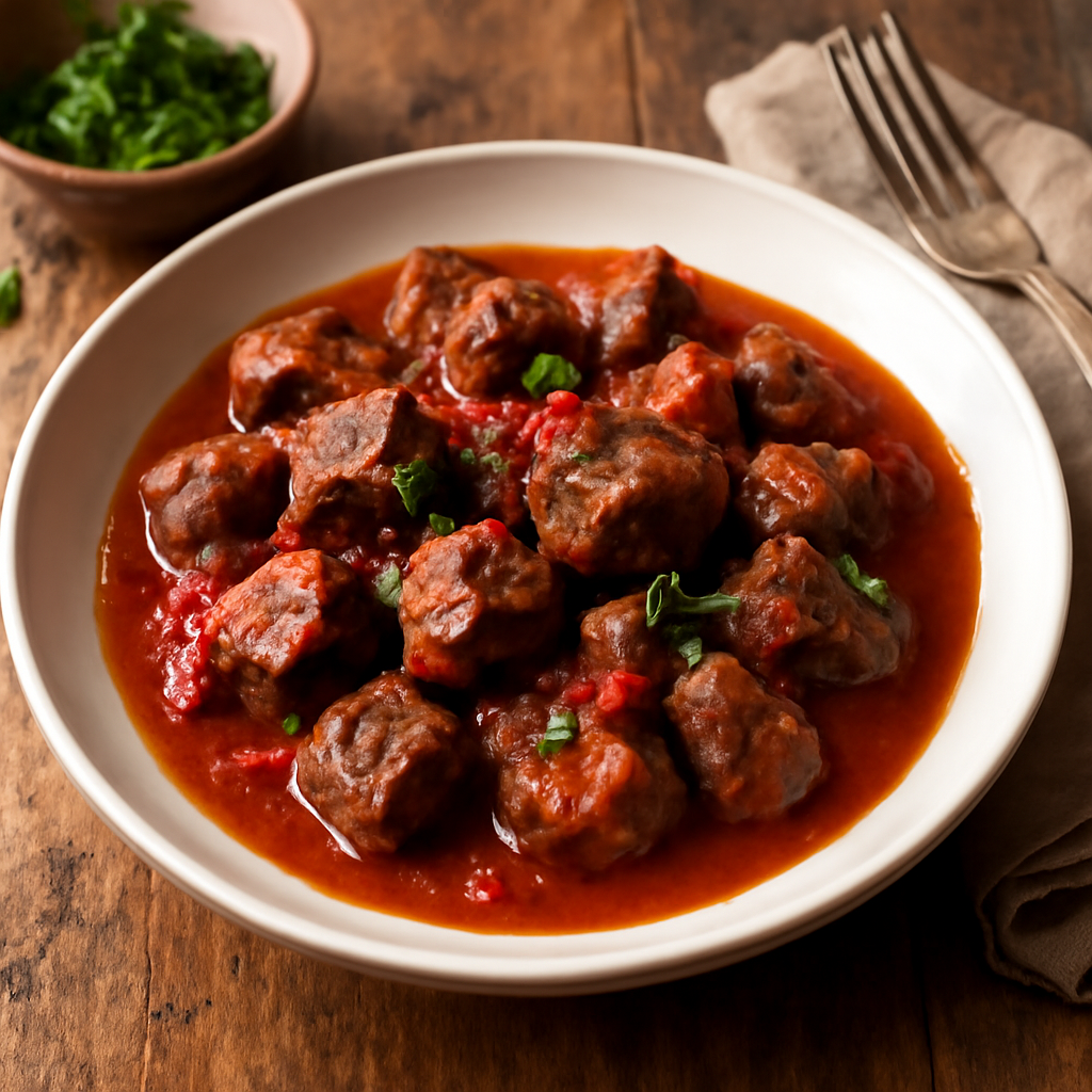 Spezzatino di cinghiale al pomodoro