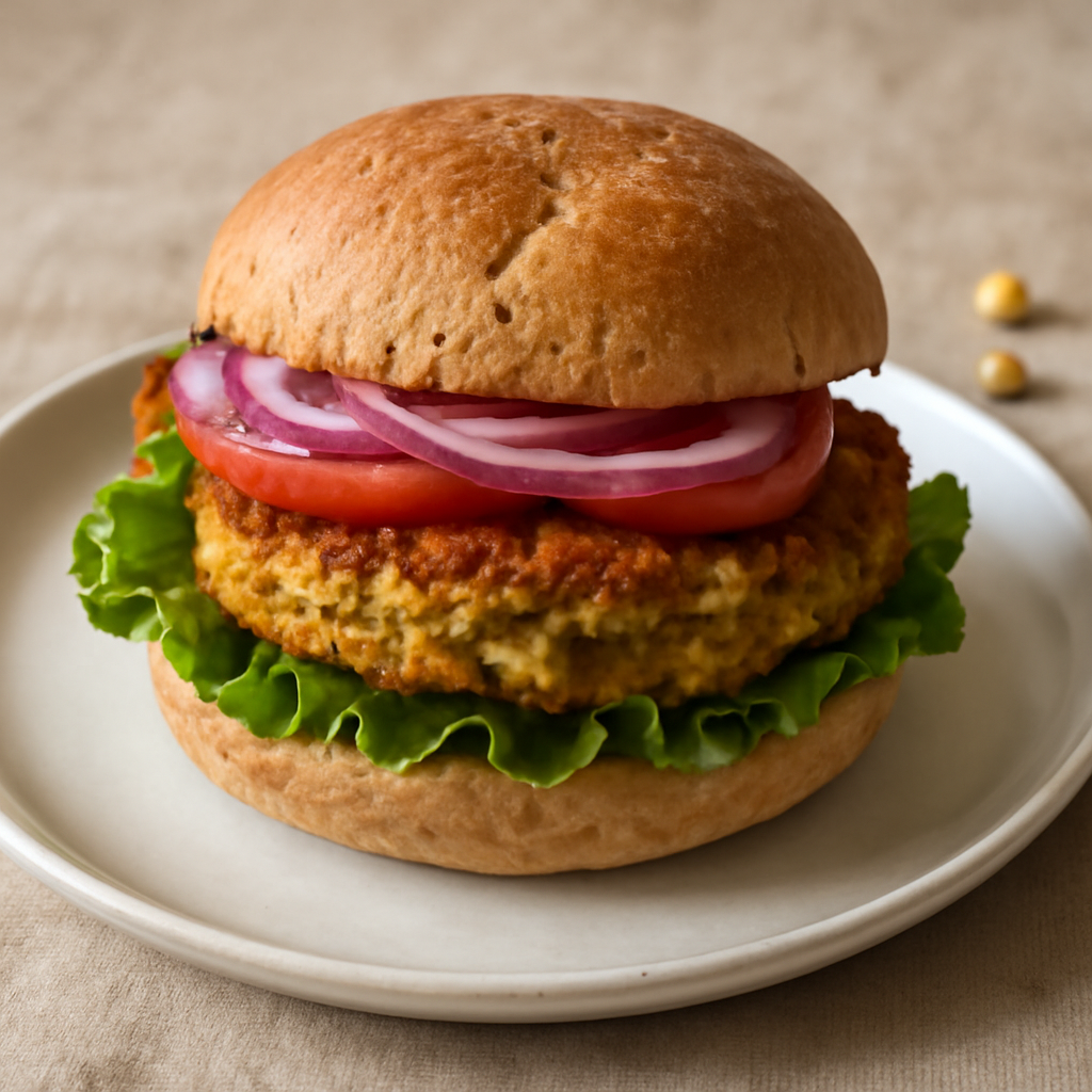 Hamburger di ceci e pane raffermo