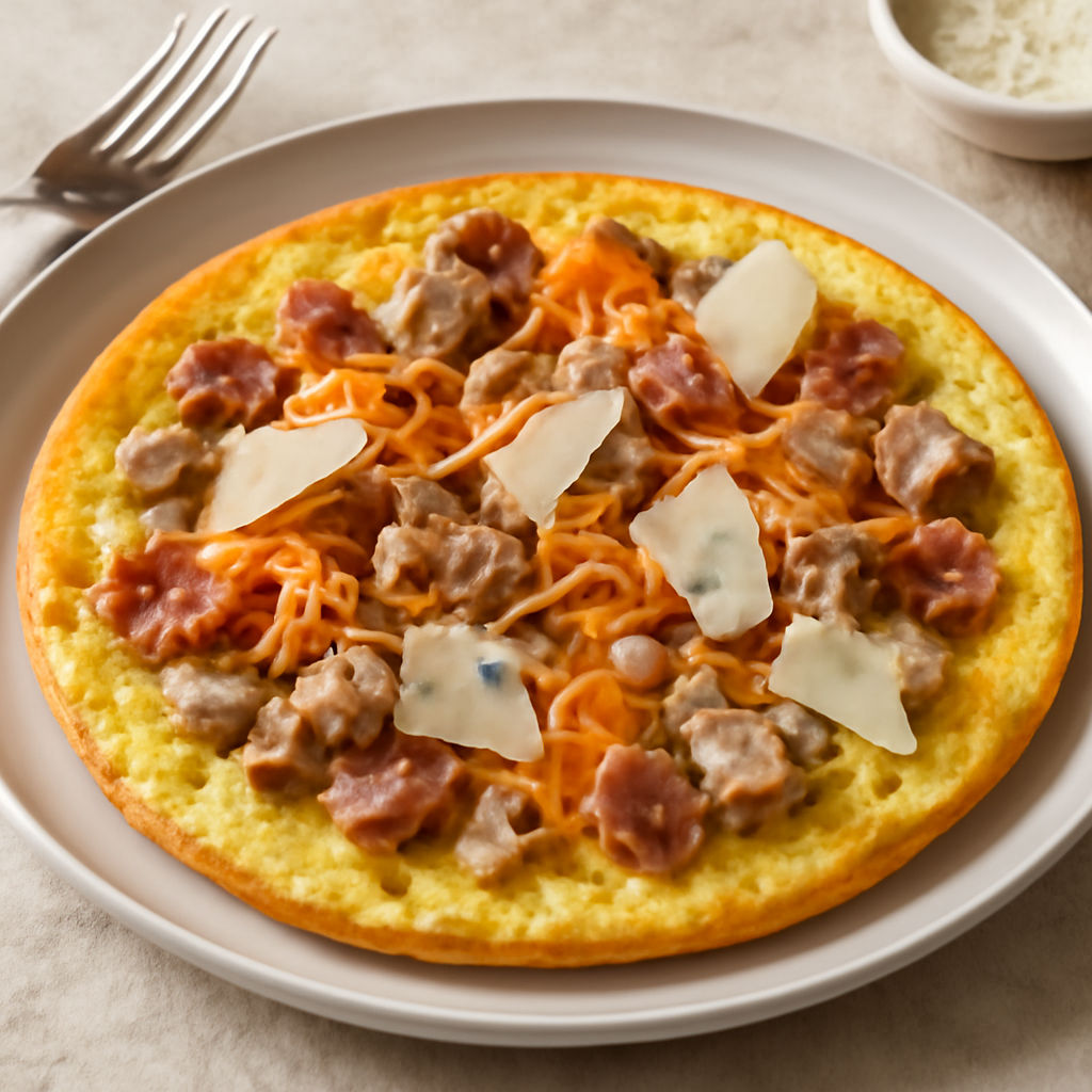 Frittata con bacon, tonno, carote e grana padano