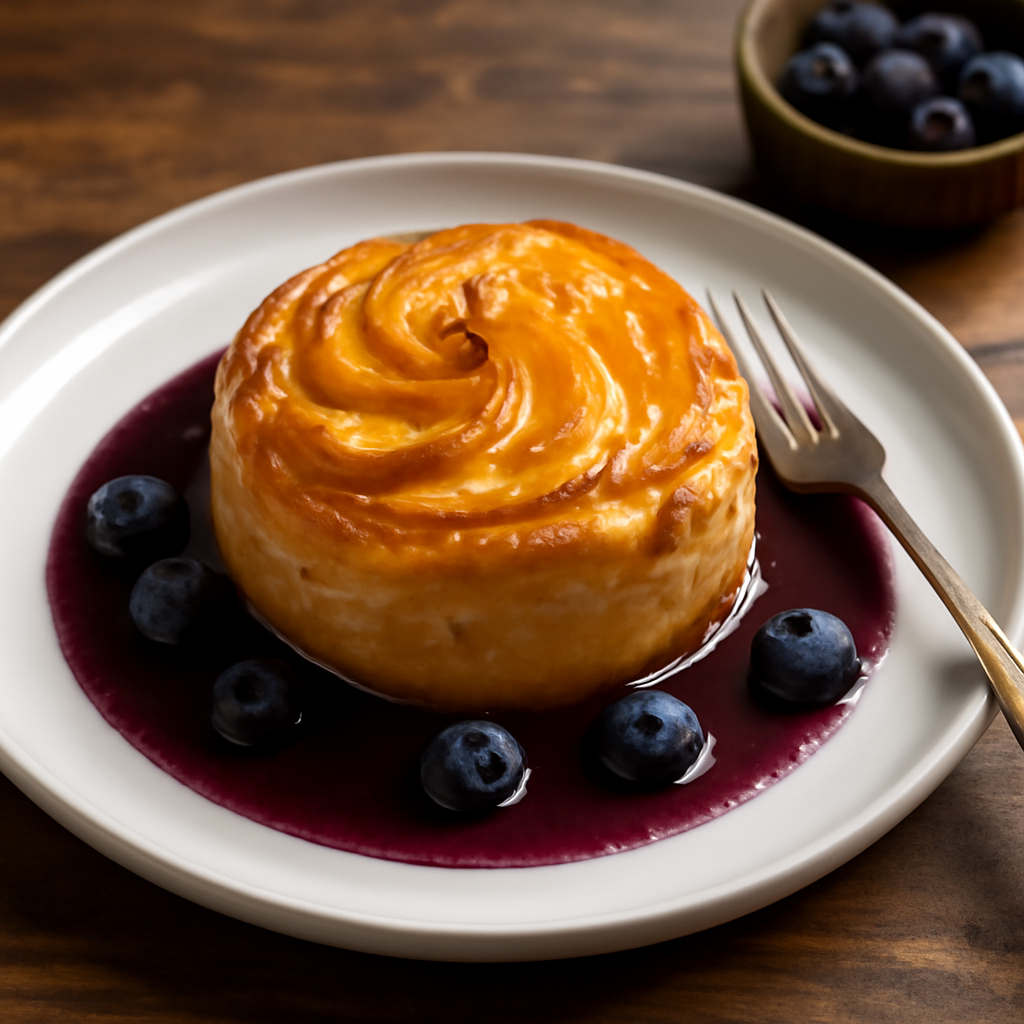 Tortino di mele al miele e succo di mirtillo