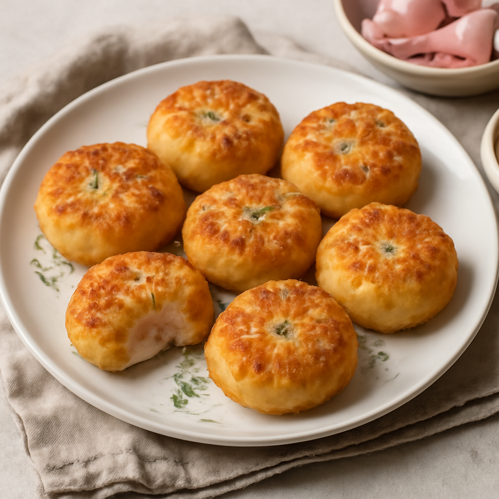 Foto di Gatteaux di patate con prosciutto cotto e parmigiano in friggitrice ad aria