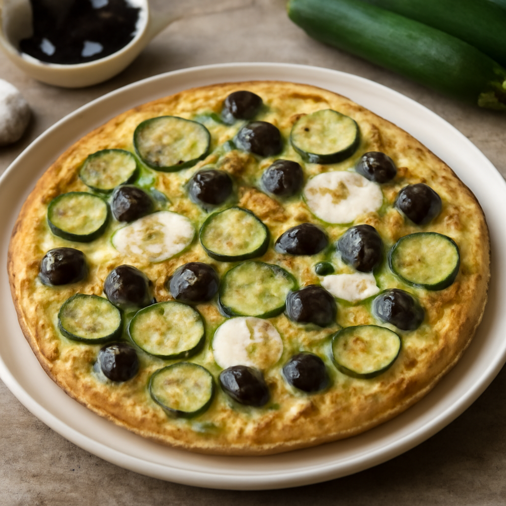 Foto di Frittata di zucchine, olive e mozzarella