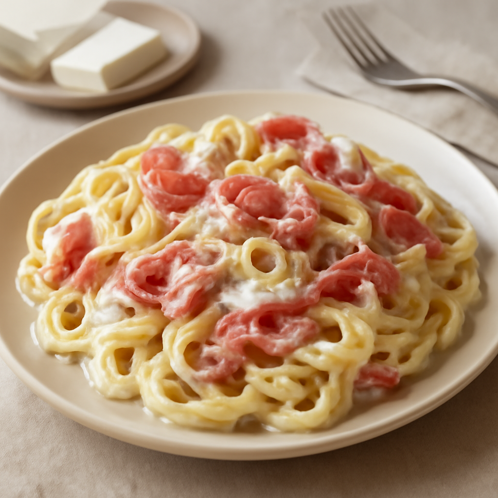 Foto di Pasta cremosa con Philadelphia e prosciutto crudo