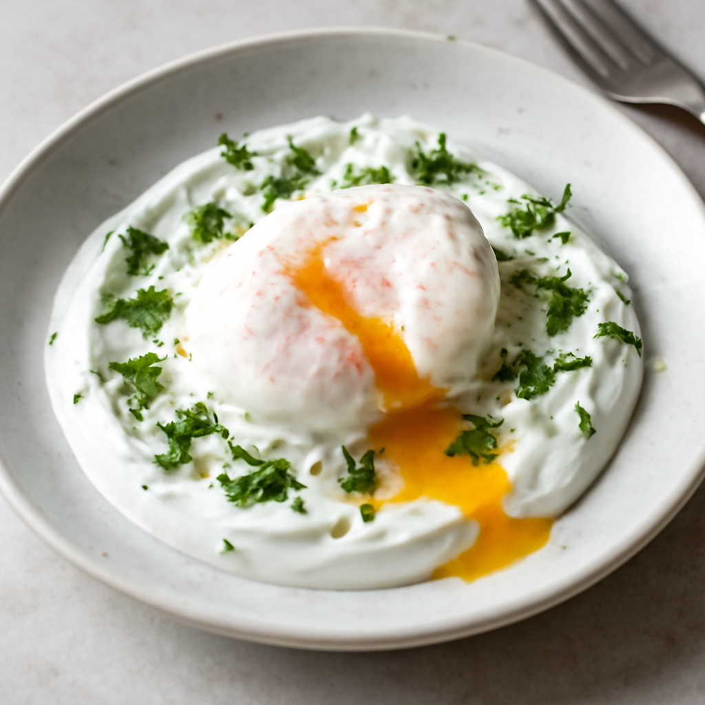 Uovo in camicia con yogurt magro